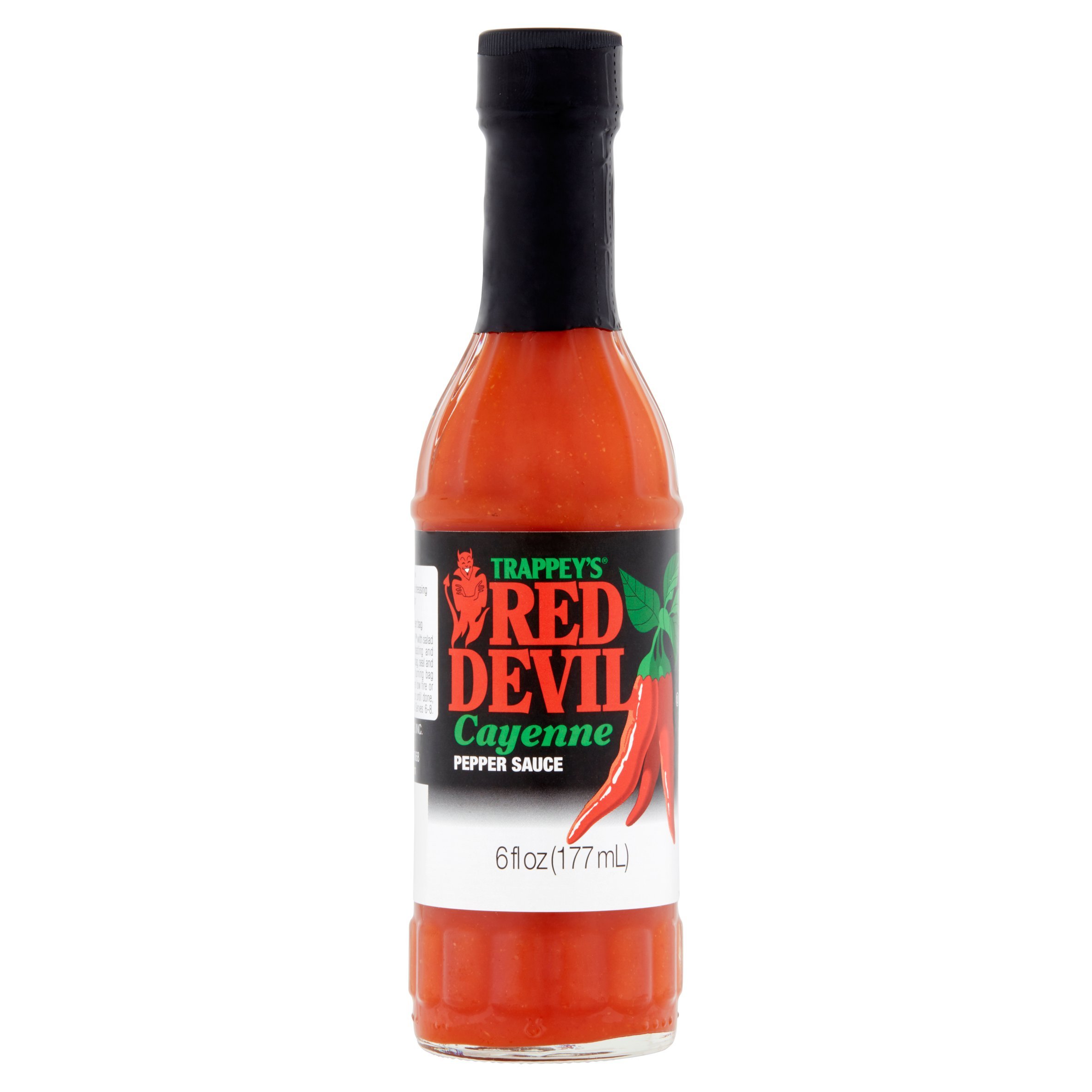 Trappeys Red Devil Hot Cayenne Pepper Sauce - 6 Oz (Pack of 4) | Spicy Hot Sauce for Wings, Tacos, Pizza & BBQ | Made with Natural Ingredients