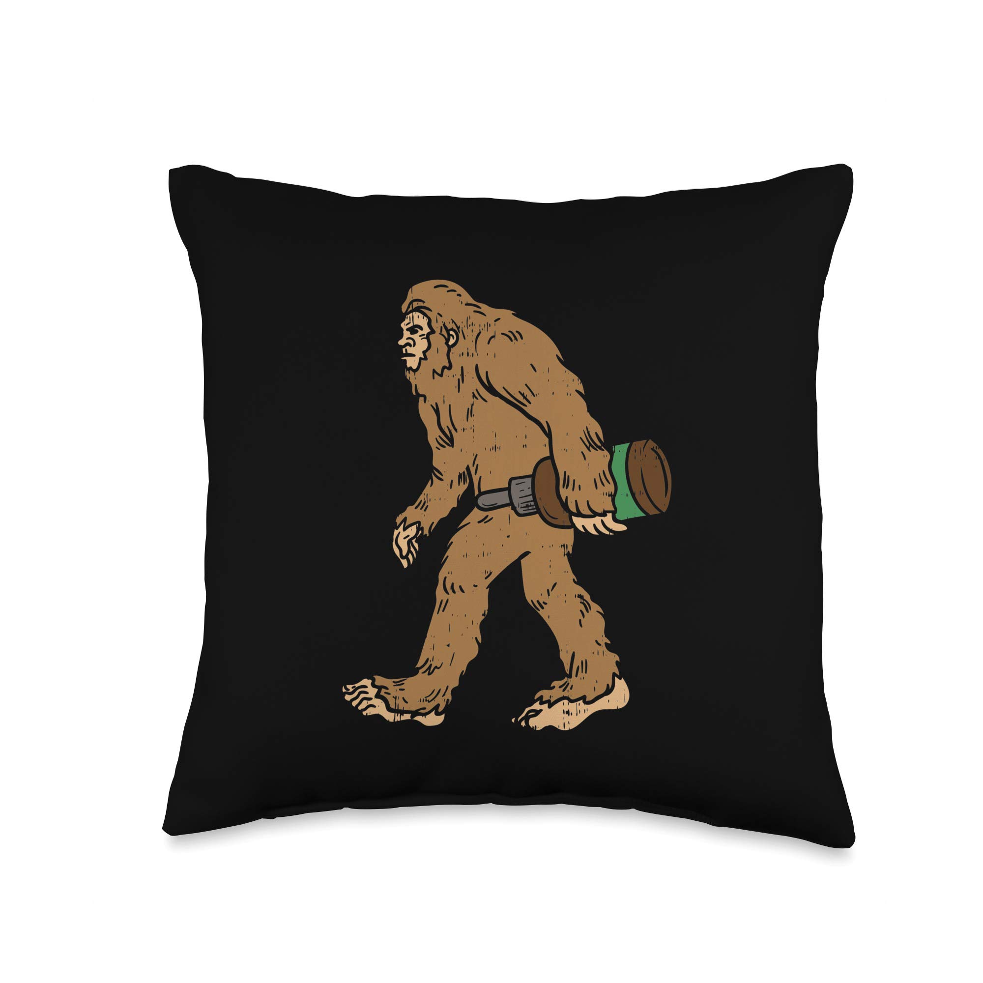 Premium CBD Oil Infused Hemp Throw Pillow - Funny Bigfoot & Sasquatch Design - 16x16 Inch Multicolor Decorative Cushion - Perfect Gift for Hemp Lovers, Cannabis Enthusiasts & Kids - Great for Home Decor, Living Room, Bedroom & Office