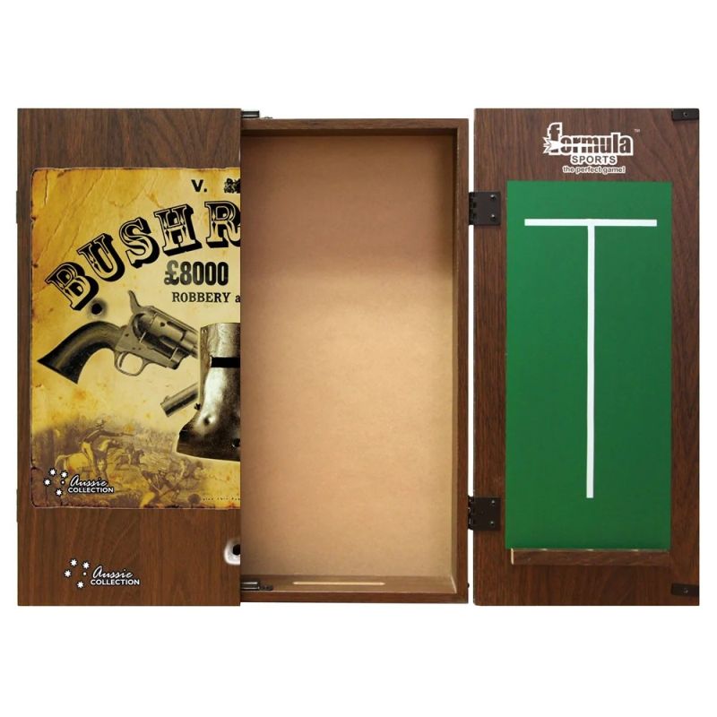 Bushranger Dartboard Cabinet Set with Darts & Accessories - Professional Dartboard Cabinet for Home, Bar, or Game Room - Perfect for Parties & Family Fun