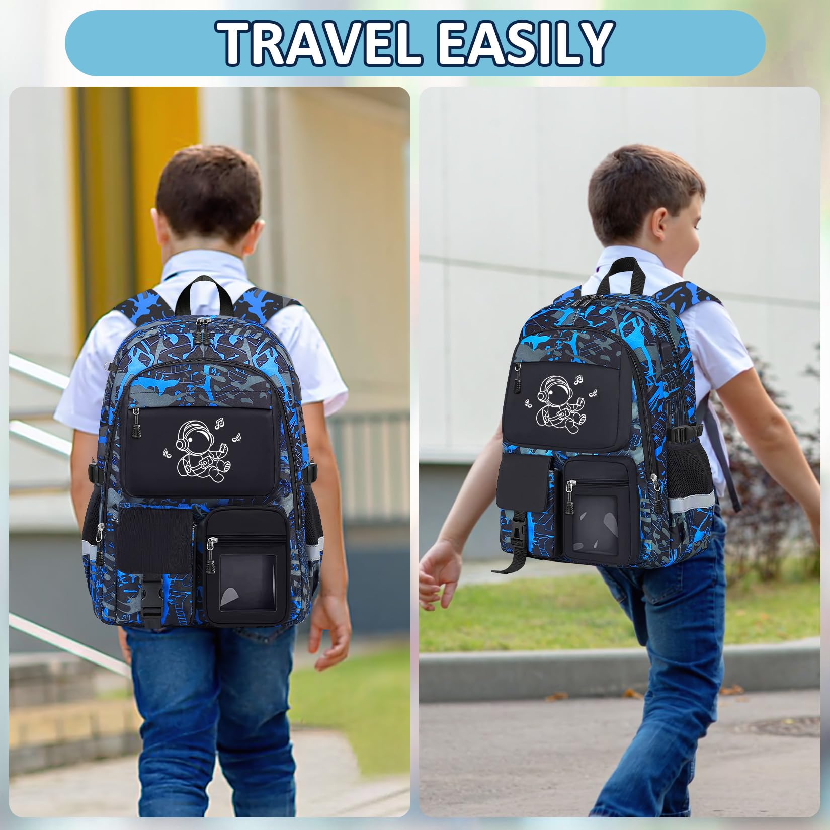 **Music Themed Backpack for Boys - 18