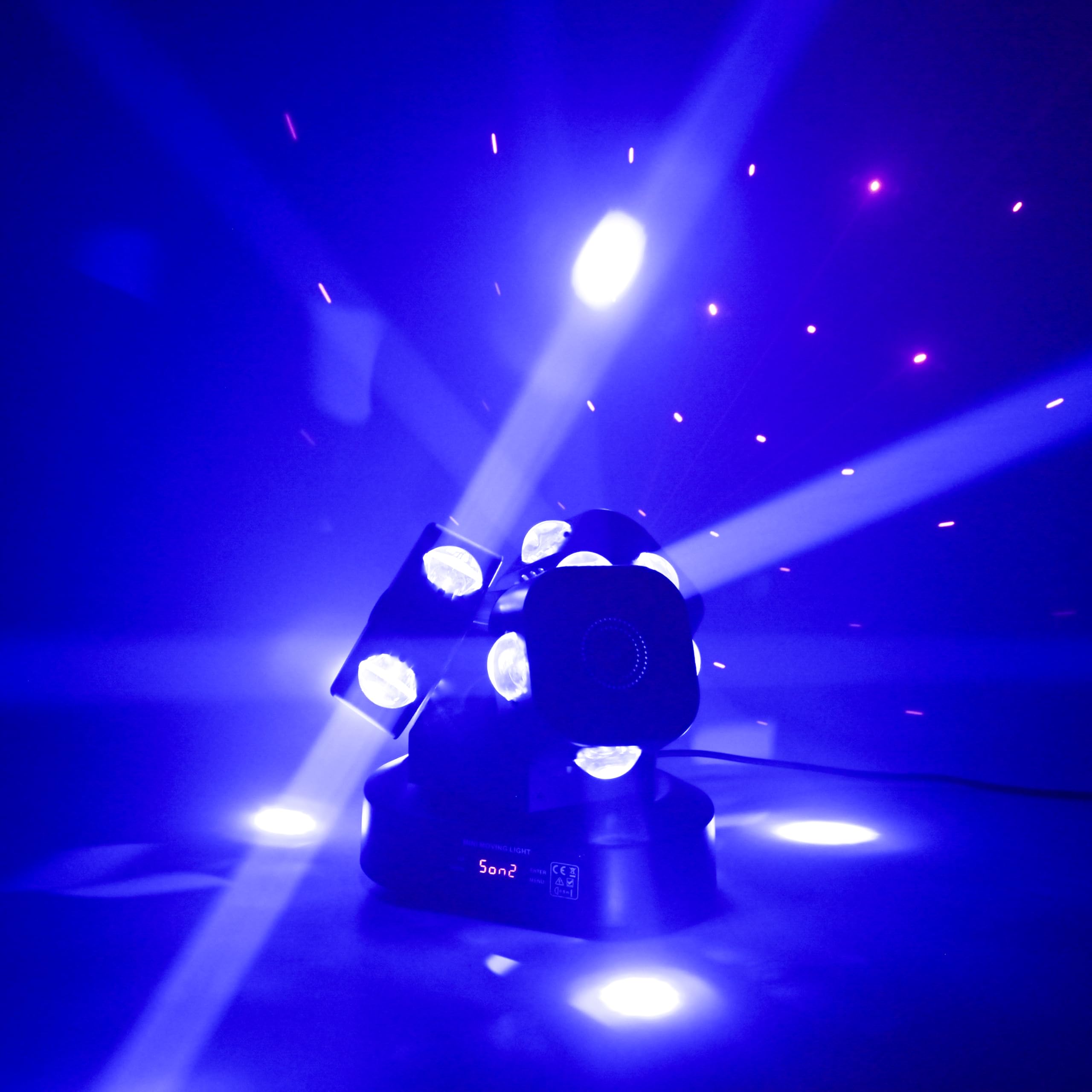 DMX 512 Moving Head DJ Light - 12LED RGBW Strobe Beam Light with Sound Activation | Stage Lighting for DJ Parties, KTV, Disco, Wedding & Concert Events | Perfect for Nightclubs, Festivals and Professional Stage Shows