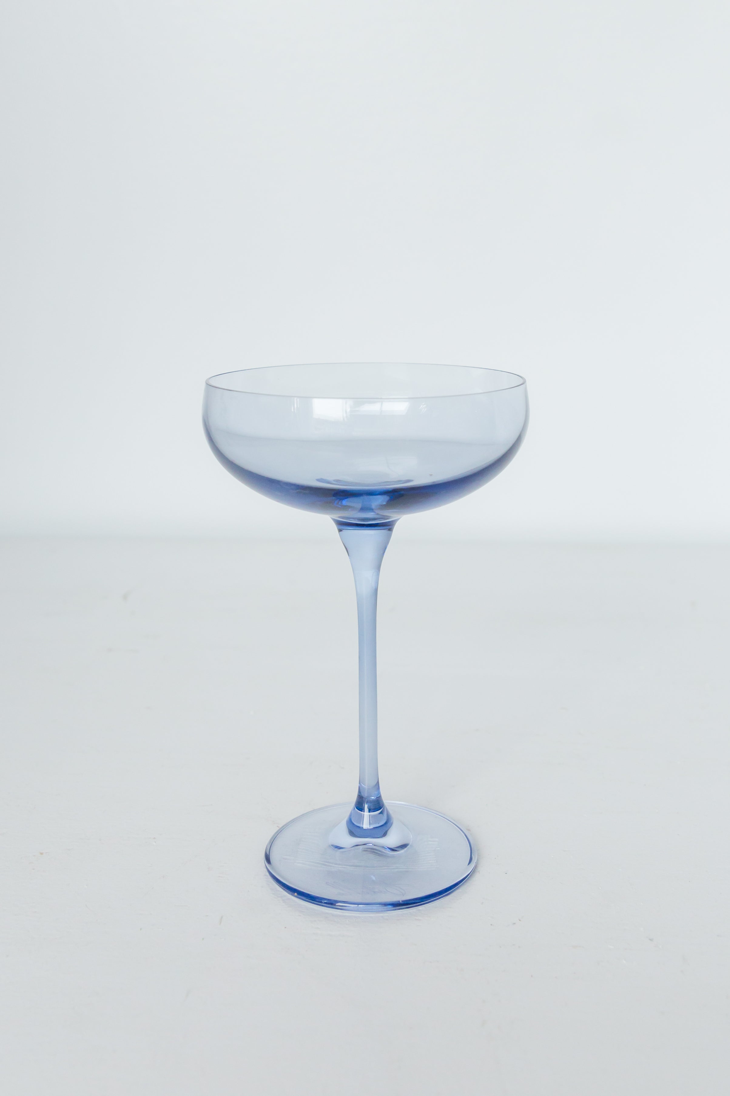 Estelle Colored Champagne Coupe Glasses Set of 2 - Elegant Cobalt Blue Stemware for Wedding Toasts & Cocktail Parties