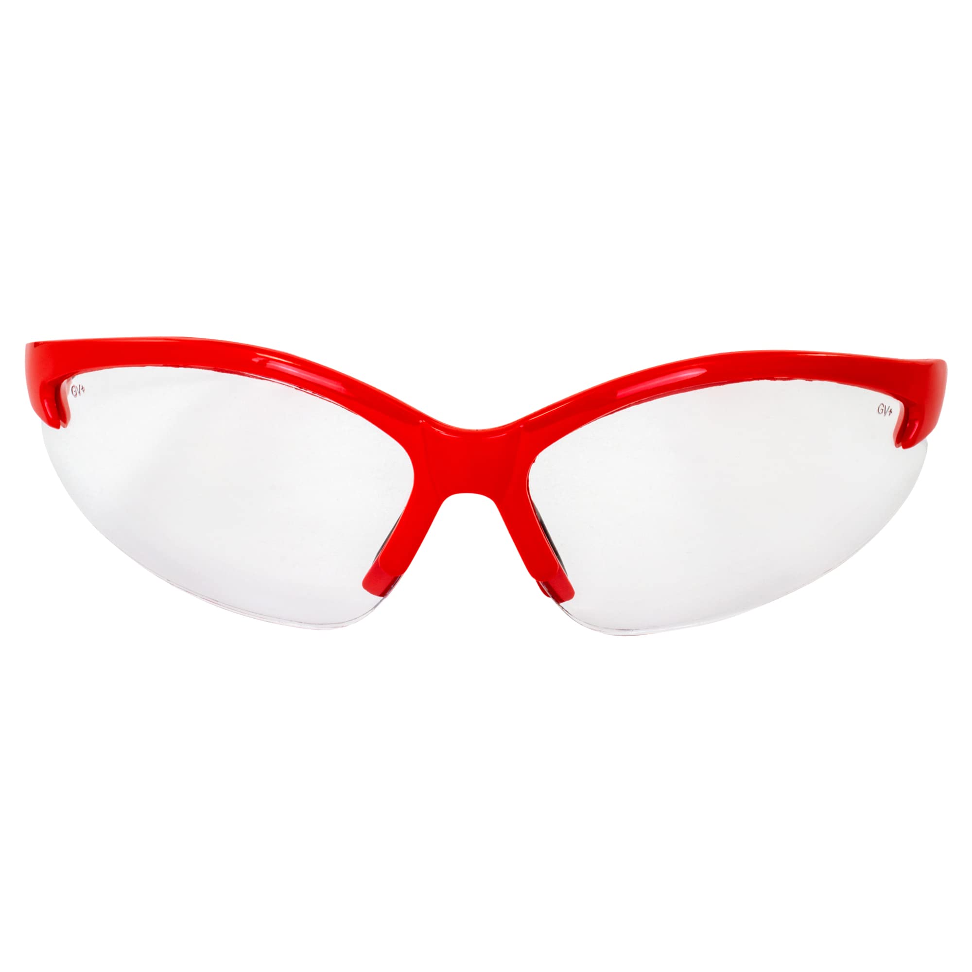Cougar Safety Glasses for Nurses, Dental & Shooting - Red Frame Clear Lens - Work & Outdoor Protection