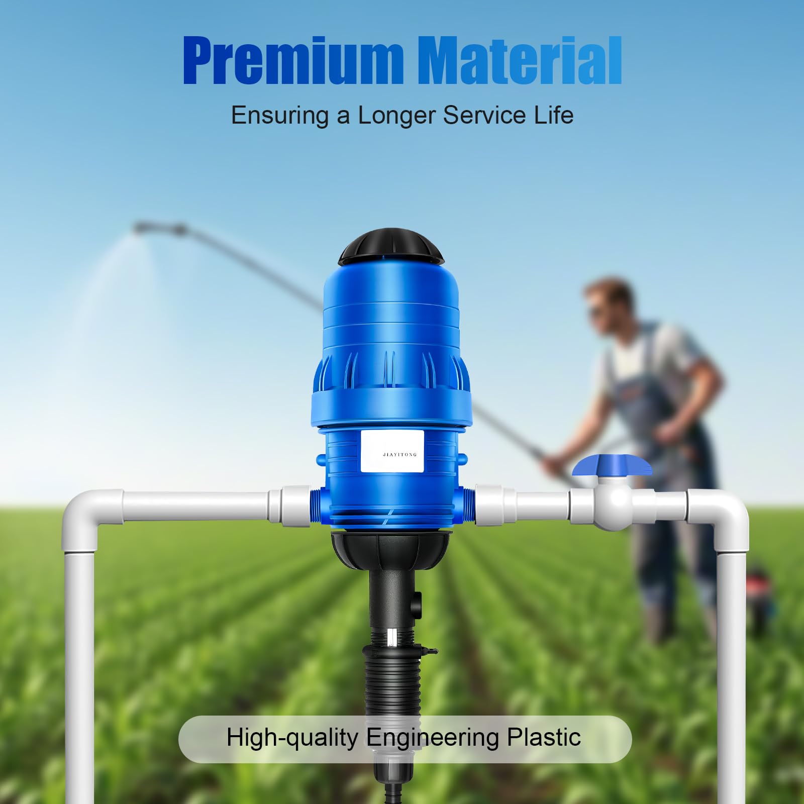 Automatic Drip Irrigation Injection Kit - Adjustable Fertilizer Injector, Water-Powered Chemical Liquid Dispenser for Garden Hose, Greenhouse & Livestock | Perfect for Home Gardens, Commercial Farming & Agricultural Irrigation Systems