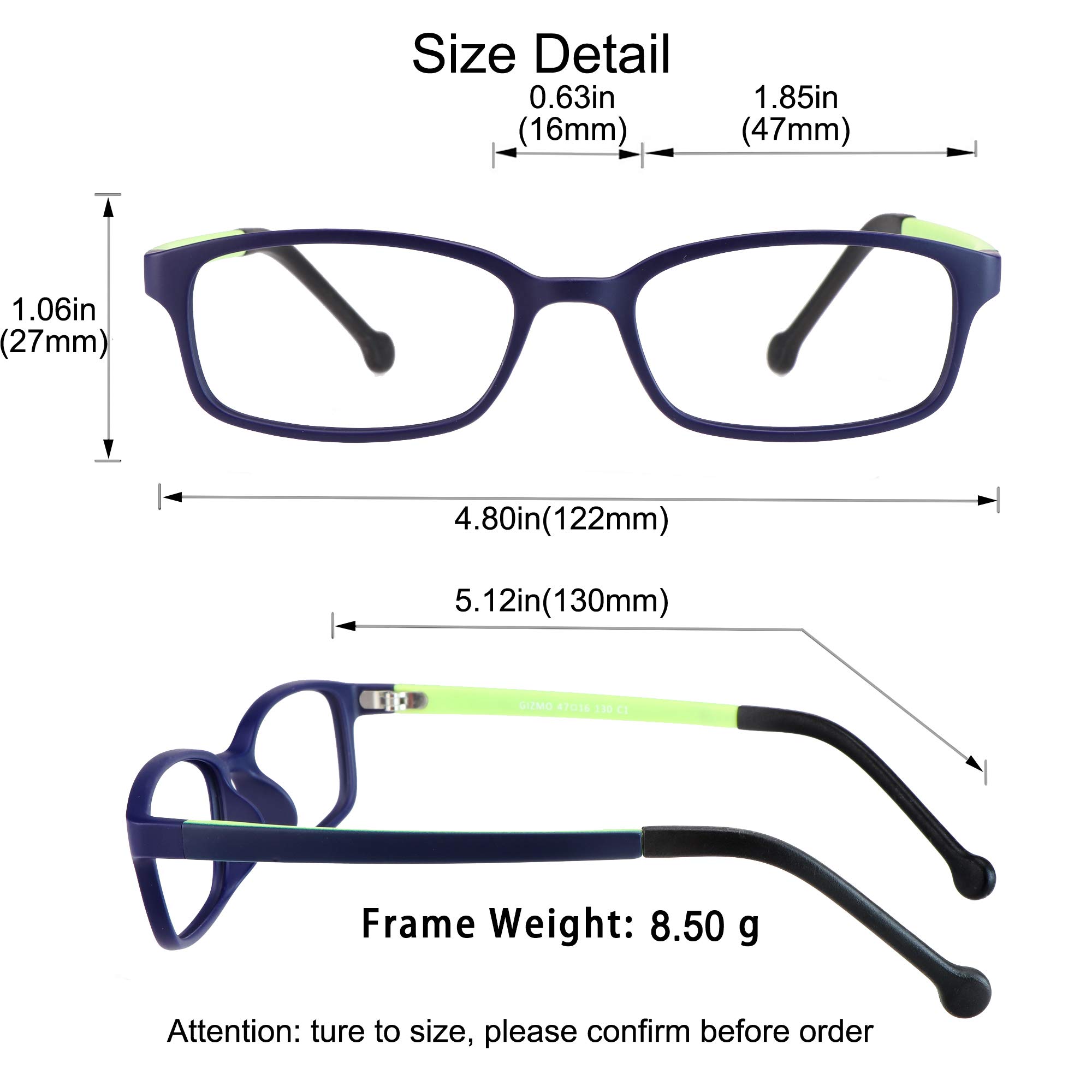 Blue Light Blocking Glasses for Kids - Anti Eyestrain & UV400 Protection - Computer & Reading Glasses to Reduce Eye Fatigue - Perfect for Online Classes, Gaming & Screen Time