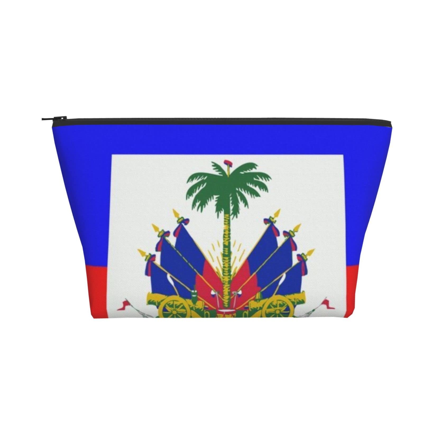 Unisex Haitian Flag Organizer Storage Bag - Fashion Makeup Pouch, Mini Coin Purse & Travel Wallet Accessories - Perfect for Travel, Cosmetics Storage & Gift Giving
