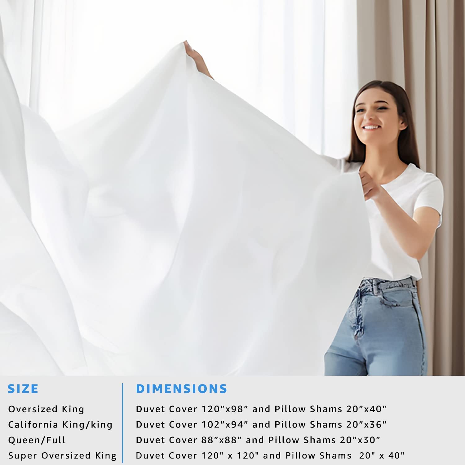 Premium 800 Thread Count Egyptian Cotton Duvet Cover Set - Super King Size with Zipper Closure & Corner Ties (Ivory) | 1 Duvet Cover + 2 Pillow Shams | Luxury Bedding for Master Bedroom, Guest Room & Hotel Use
