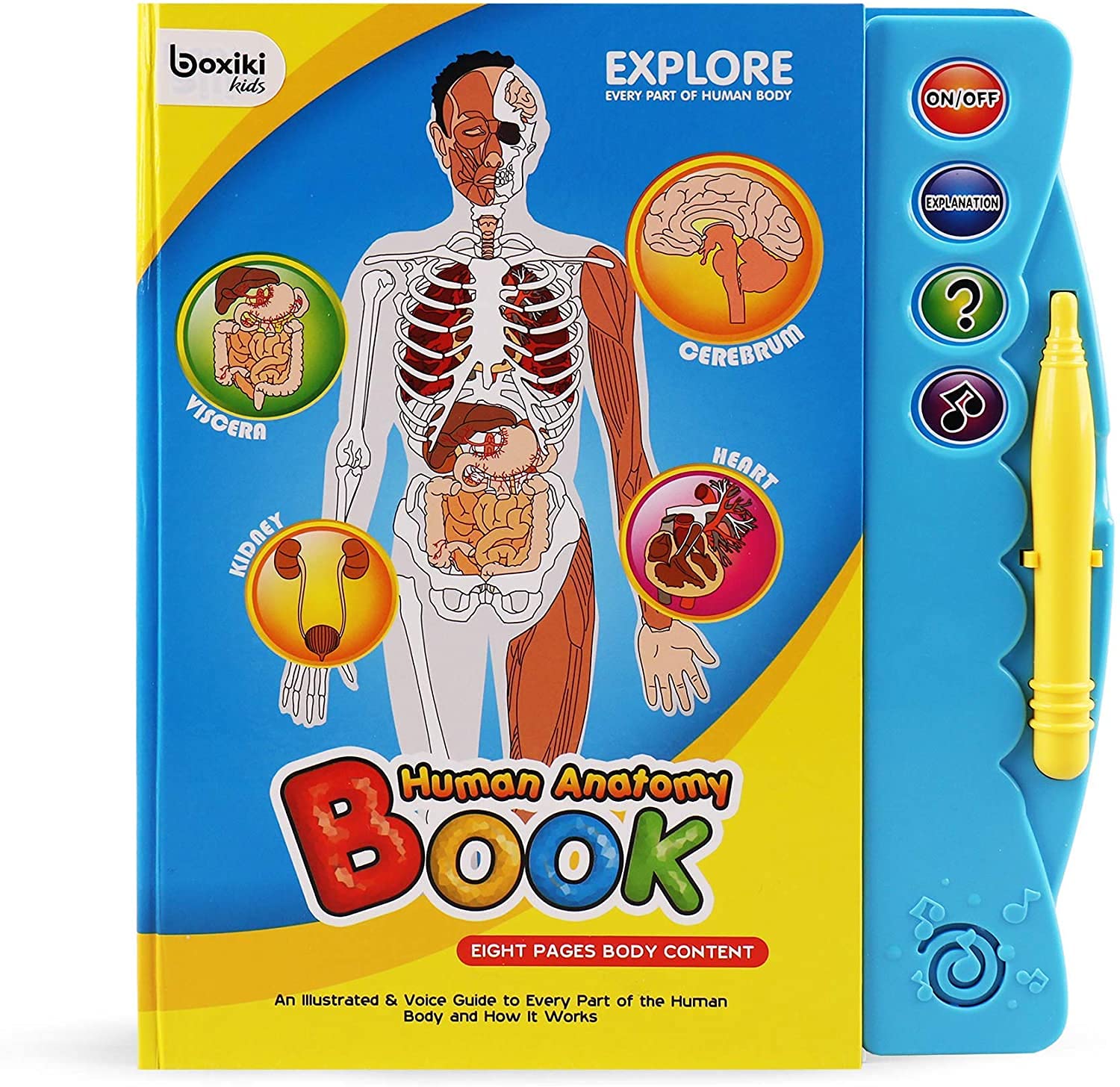 Boxiki Kids Human Body Book - Educational Science Activity Book for Ages 3+ | Perfect for Homeschool Learning & Preschool STEM Toys
