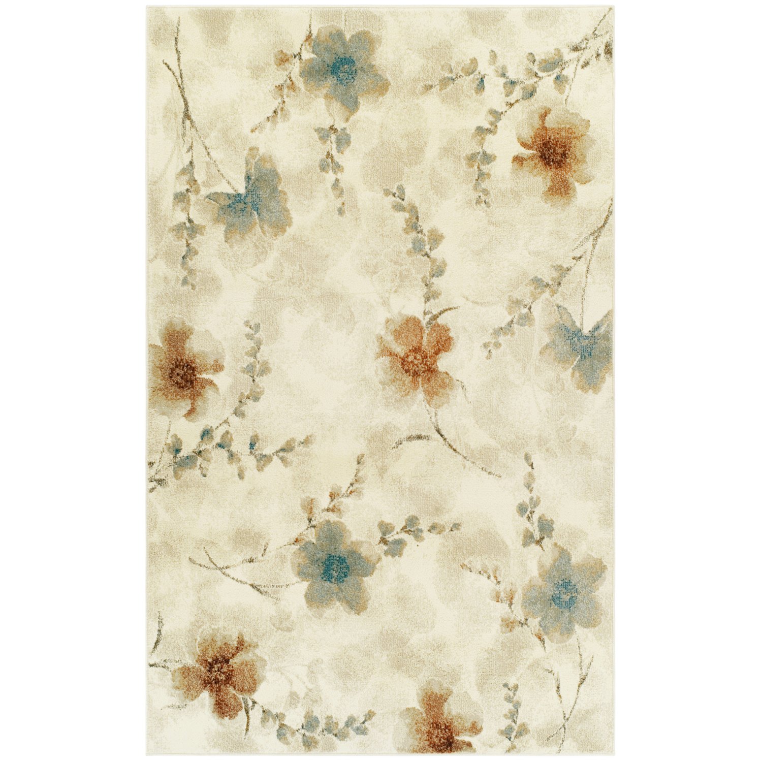 Premium 5' x 8' Stone Washable Area Rug - Fiore Collection for Bedroom, Living Room, Farmhouse, Kitchen, Entryway & Laundry Room - Soft Non-Slip Decor Rug Perfect for Cozy Home & High Traffic Areas