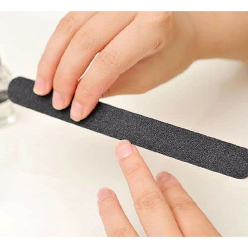 MISKEEN - 3 Pack Professional 2-in-1 Double Sided Nail Files 100/180 Grit for Natural & Artificial Nails, Acrylic Tips, Nail Extensions - Perfect for Salon, Home Manicure & Pedicure Care