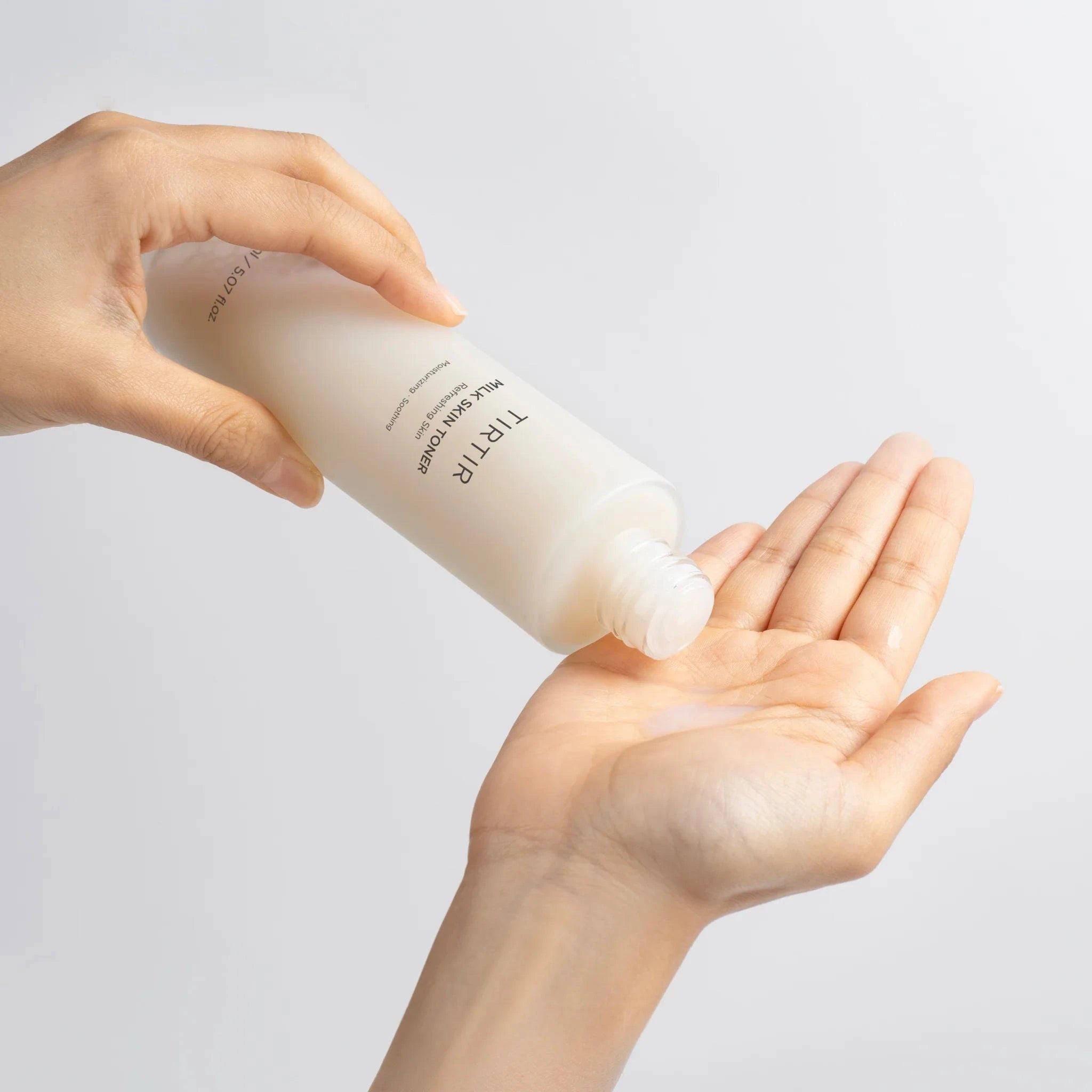TIRTIR Milk Skin Toner 150mL - Hydrating & Brightening Facial Toner for Glowing Skin | Korean Skincare for Dry, Sensitive & Dull Skin | Daily Use, Morning & Night Routine, Pre-Makeup Prep