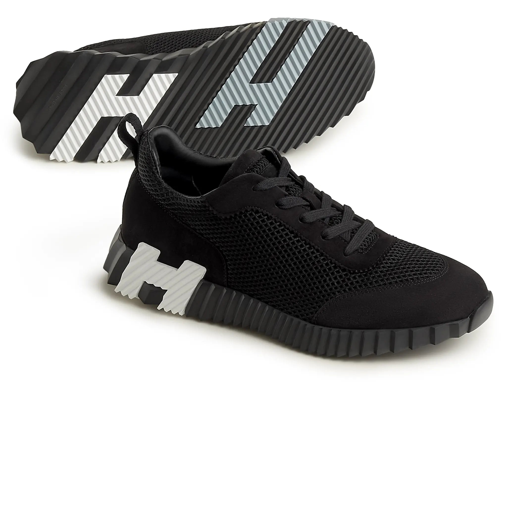Hermès Paris Bouncing Sneaker - Black Luxury Leather Sneakers for Men & Women | Perfect for Casual Wear, Office & Fashion Outings