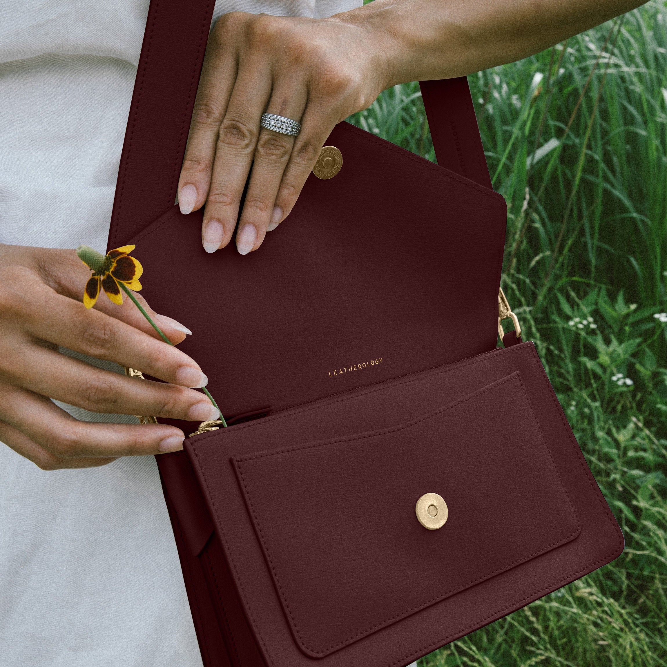 Medium Willow Envelope Bag in Oxblood - Stylish Crossbody Purse for Women, Perfect for Work, Date Night & Everyday Use