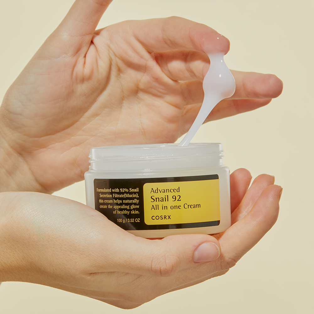 COSRX Advanced Snail 92 All in One Cream 100g - Snail Mucin Moisturizer for Face, Hydrating & Repairing Skin Care - Perfect for Dry, Sensitive & Acne-Prone Skin - Day & Night Use