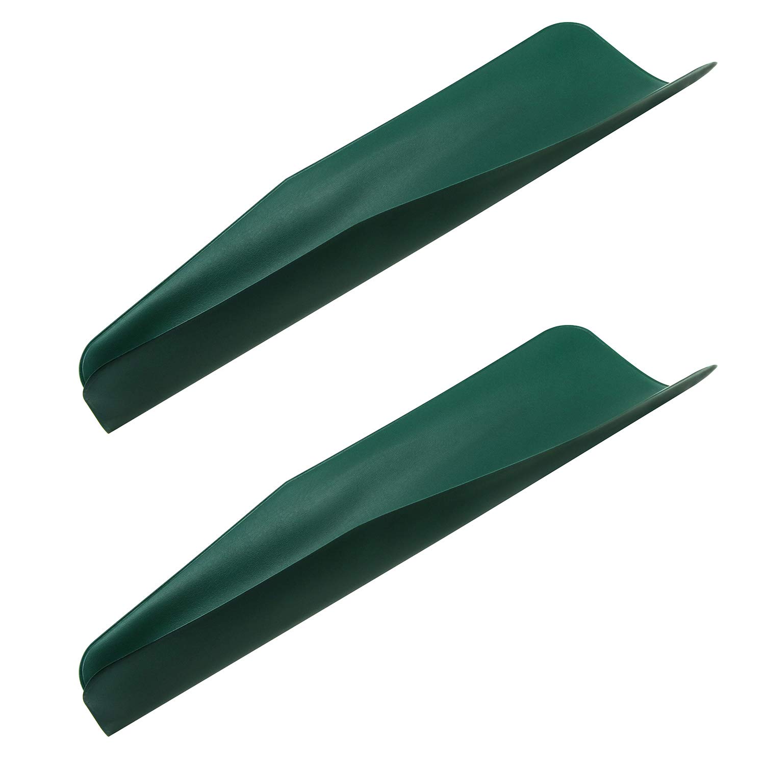 QWORK Flexible & Reusable Oil Funnel - Foldable 14.57x6.7 Inch Automotive Funnel for Trucks, Motorcycles, Cars - 2 Pack Green - Perfect for Oil Changes, Fluid Transfers & DIY Auto Maintenance