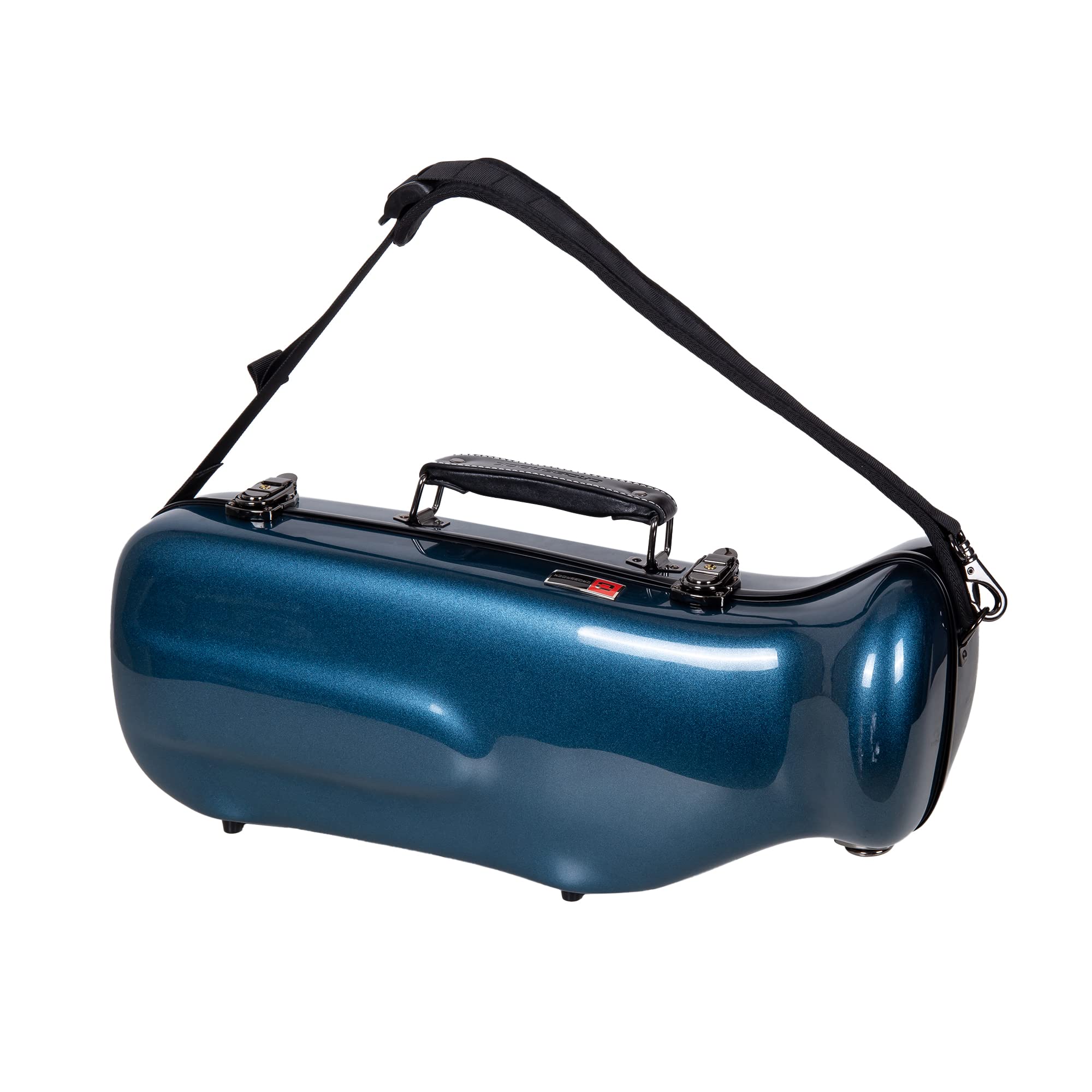 Premium Crossrock Fiberglass Trumpet Case - Durable Hardshell with Adjustable Backpack Straps (Blue) - Perfect for School, Marching Band & Travel Protection