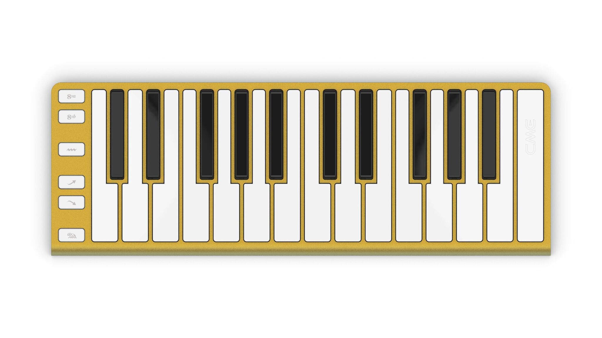 CME Xkey 25 USB MIDI Keyboard Controller - 25-Key Portable Music Production Keyboard with Aftertouch (Gold Edition) | Perfect for Home Studio Recording, Live Performances & Music Production
