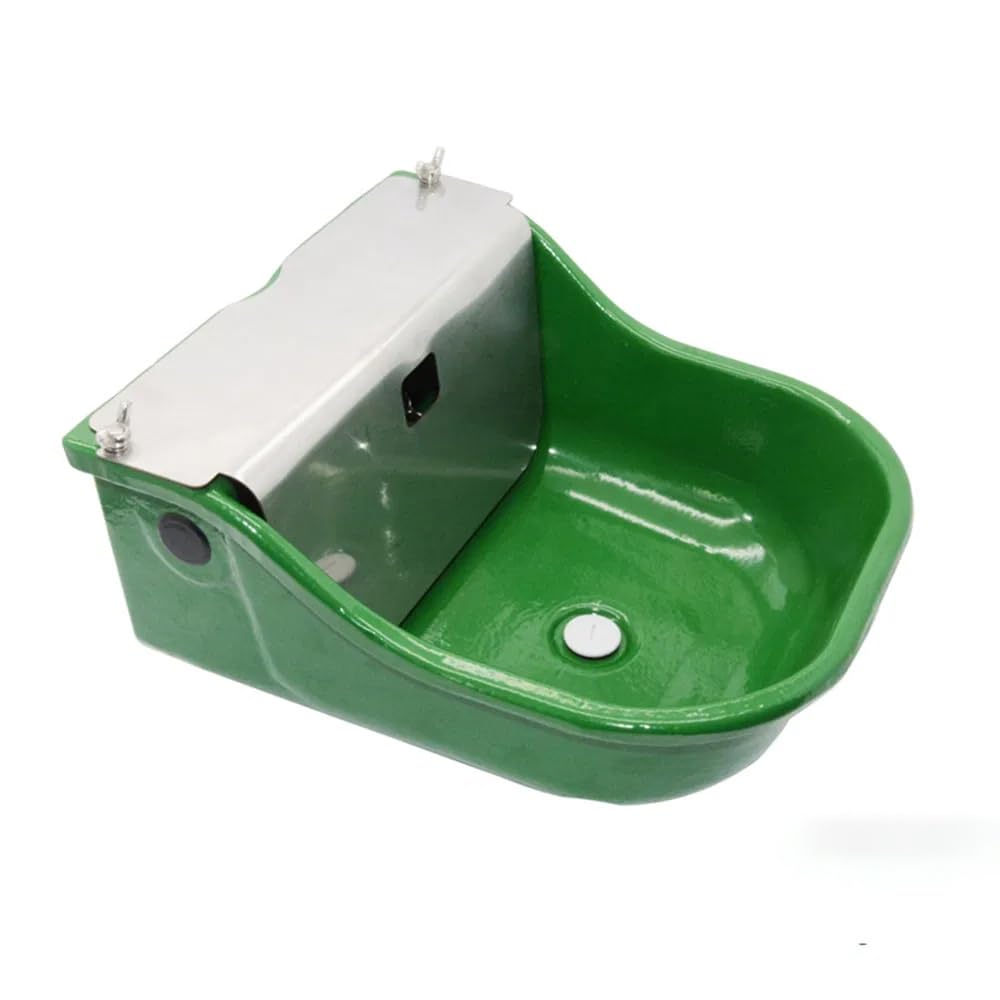 Automatic Water Bowl for Dogs, Horses, Cattle & Livestock - 3L Heavy Duty Cast Iron Waterer with Brass Float Valve & Drainage Hole | Perfect for Barns, Stables & Outdoor Animal Care