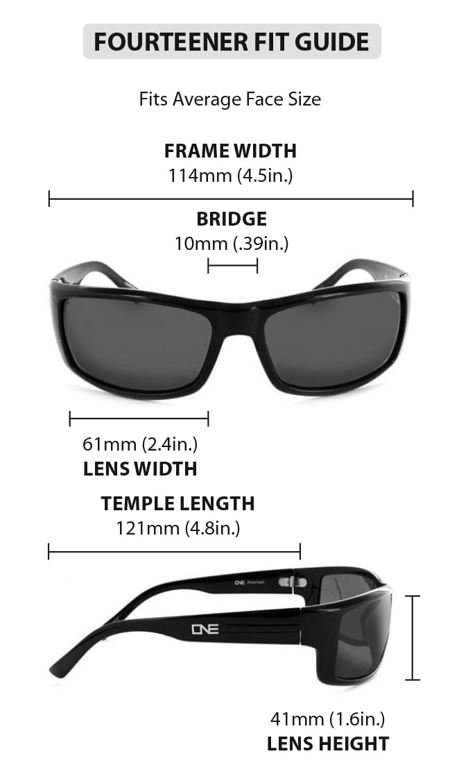 Optic Nerve Polarized Sport Fourteener Unisex Sunglasses - UV Protection, Lightweight & Durable for Outdoor Activities, Hiking, Cycling & Running
