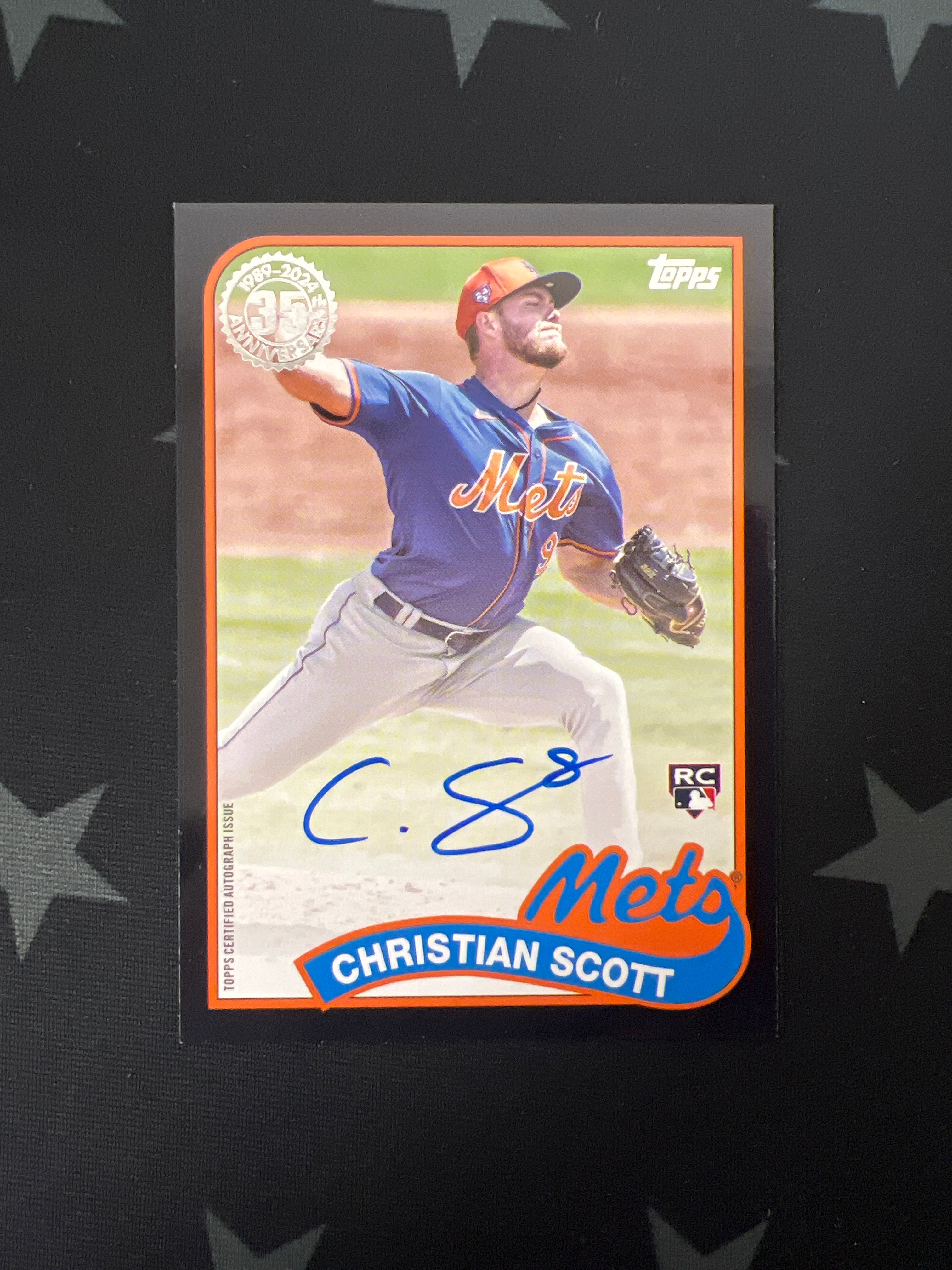 2024 Topps Update Christian Scott RC #89AU CHS Black Border Auto /199 - Rare Baseball Card for Collectors & Investors - Perfect for Display, Trading, and Sports Memorabilia Collections
