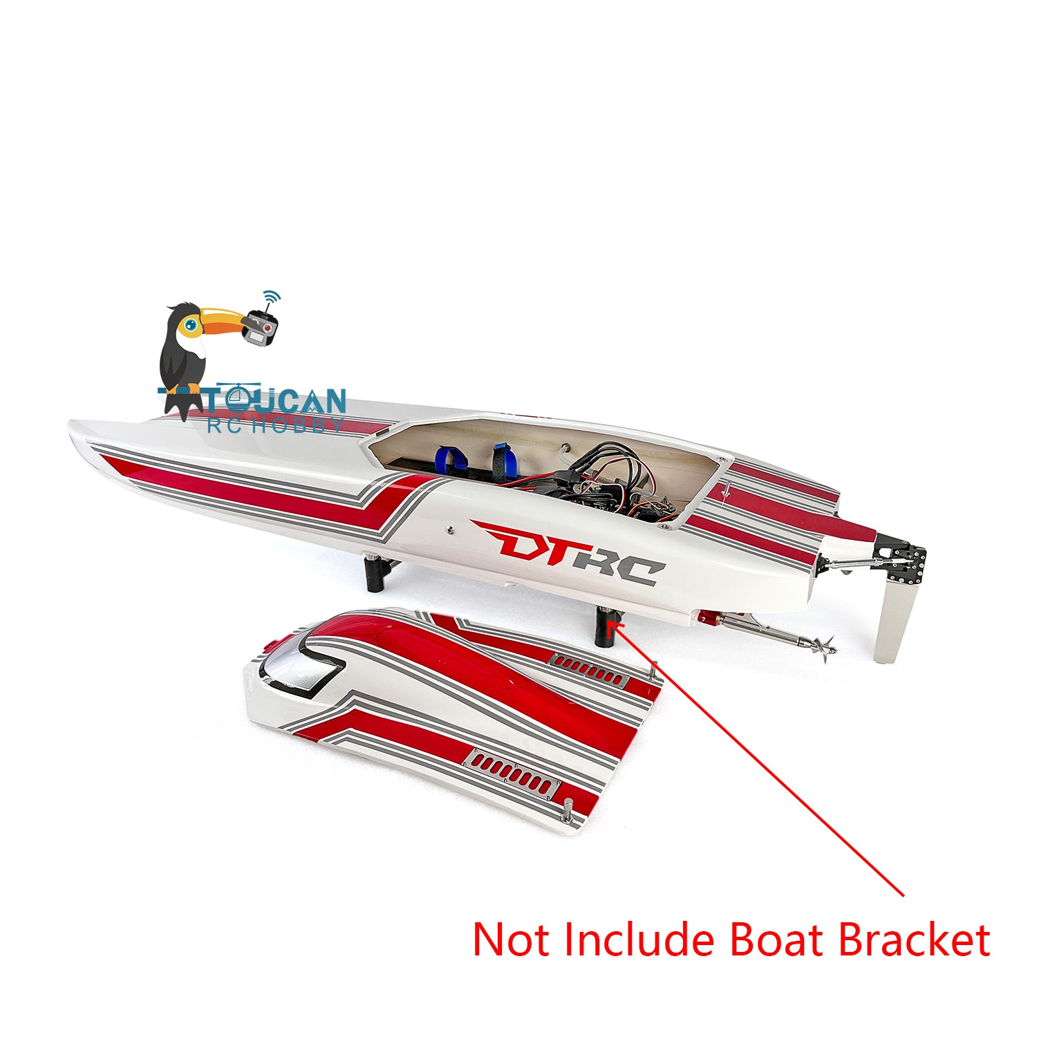 High-Speed E51 2.4GHz Fiber Glass RC Racing Boat - Dual Motor, Servo & ESC (Battery Not Included) - 1300mm x 360mm x 220mm, 100km/h DIY Model - Perfect for Competitive Racing, Lake Adventures & Hobby Enthusiasts