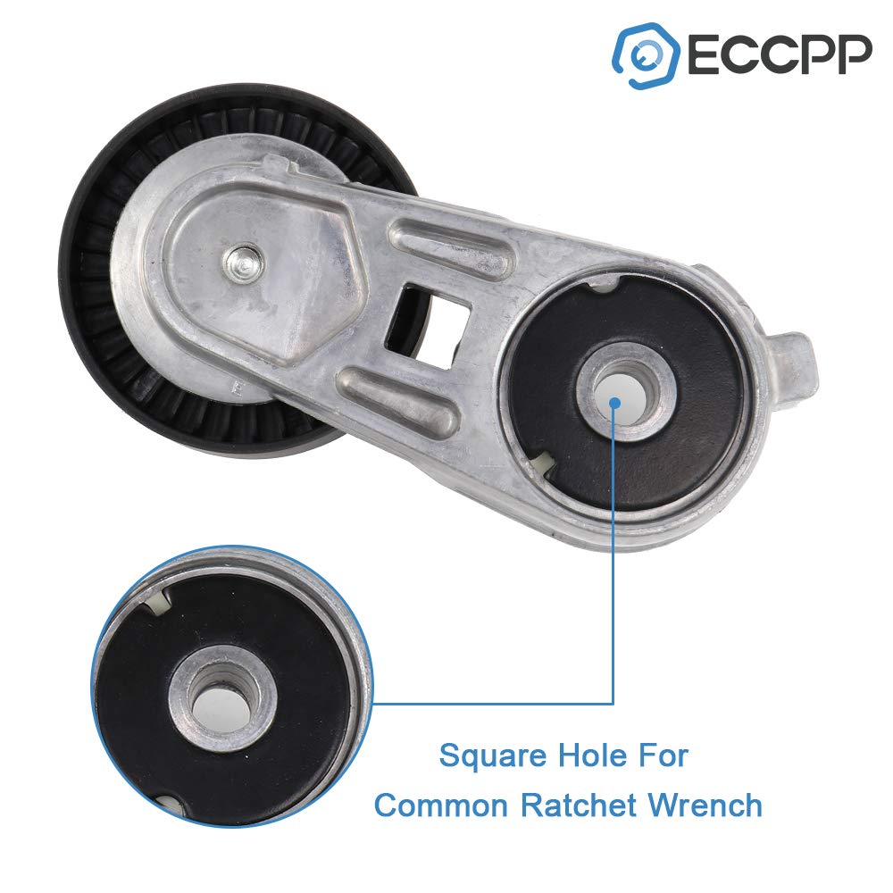 ECCPP Belt Tensioner Assembly Replacement for 2000-2004 Jeep Grand Cherokee & 2002-2006 Jeep Wrangler - Durable Engine Accessory for Smooth Performance - Perfect for Off-Roading and Daily Commuting
