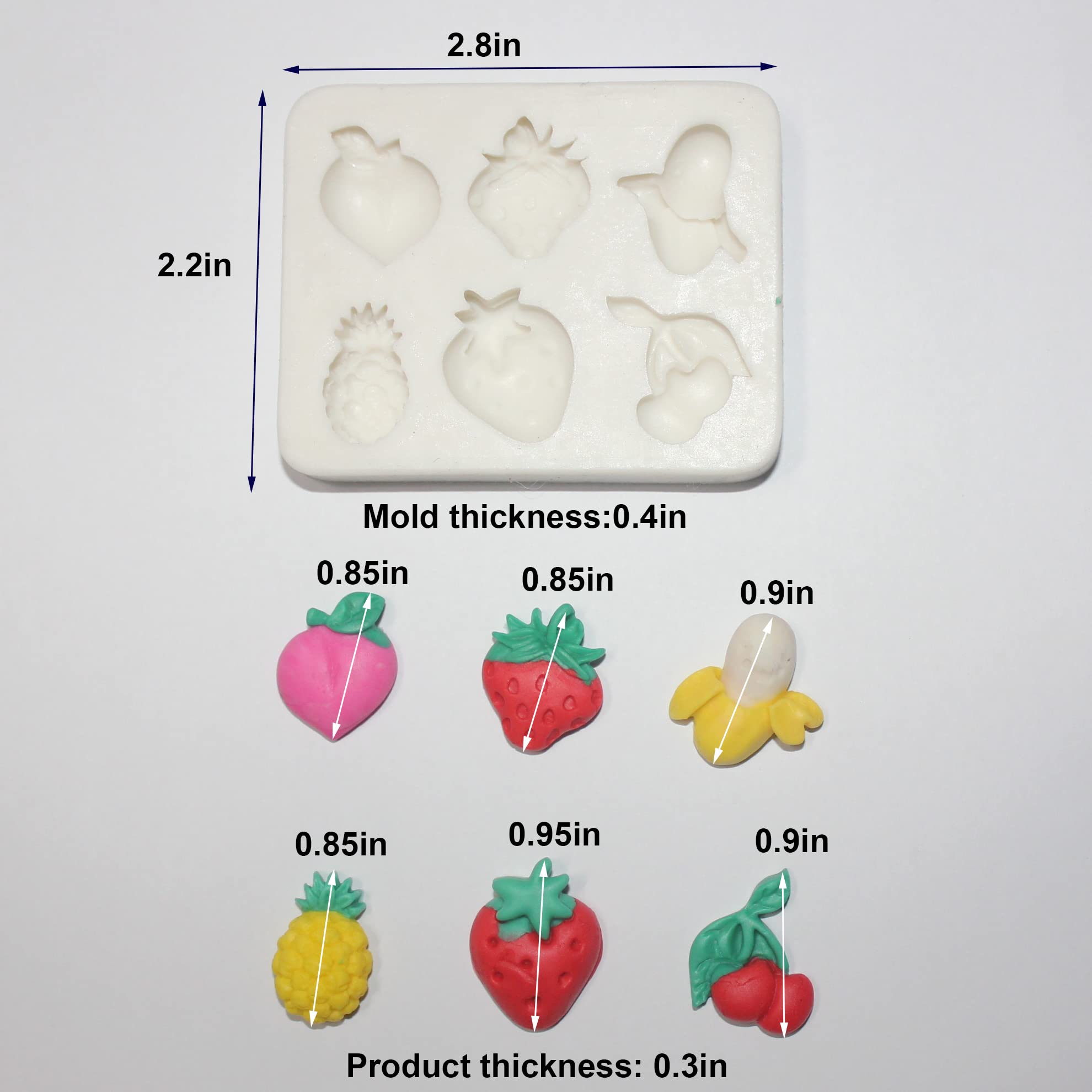 Premium Silicone Fondant Molds Set - Vegetables & Fruits Design for Cake Toppers, Gumpaste, Candy, Chocolate & Polymer Clay - Perfect for Baking, Candy Making, DIY Crafts & Home Decor