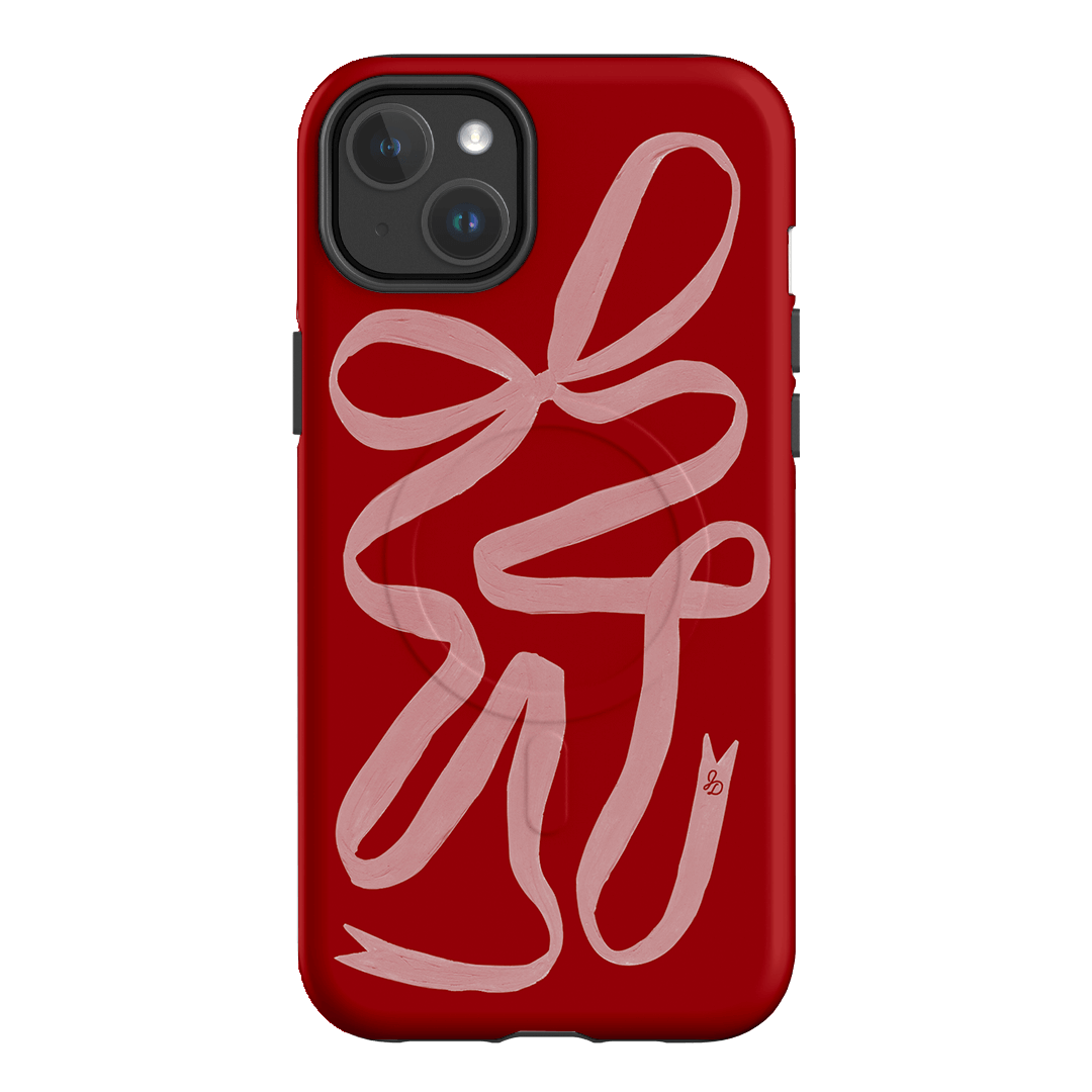 Cupid's Bow Ribbon Phone Case for iPhone & Samsung - Elegant Valentine's Day Gift for Her, Romantic Couple Accessory | Perfect for Dating, Anniversaries & Special Occasions