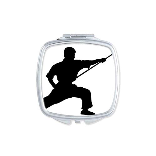 DIYthinker China Shaolin Kung Fu Culture Double-Sided Pocket Mirror - Portable Compact Makeup Mirror for Travel, Gym & Martial Arts Training