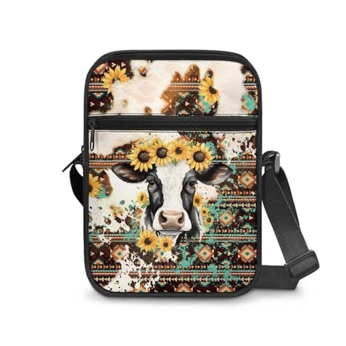 Cow Sunflower Aztec Tribal Geometric