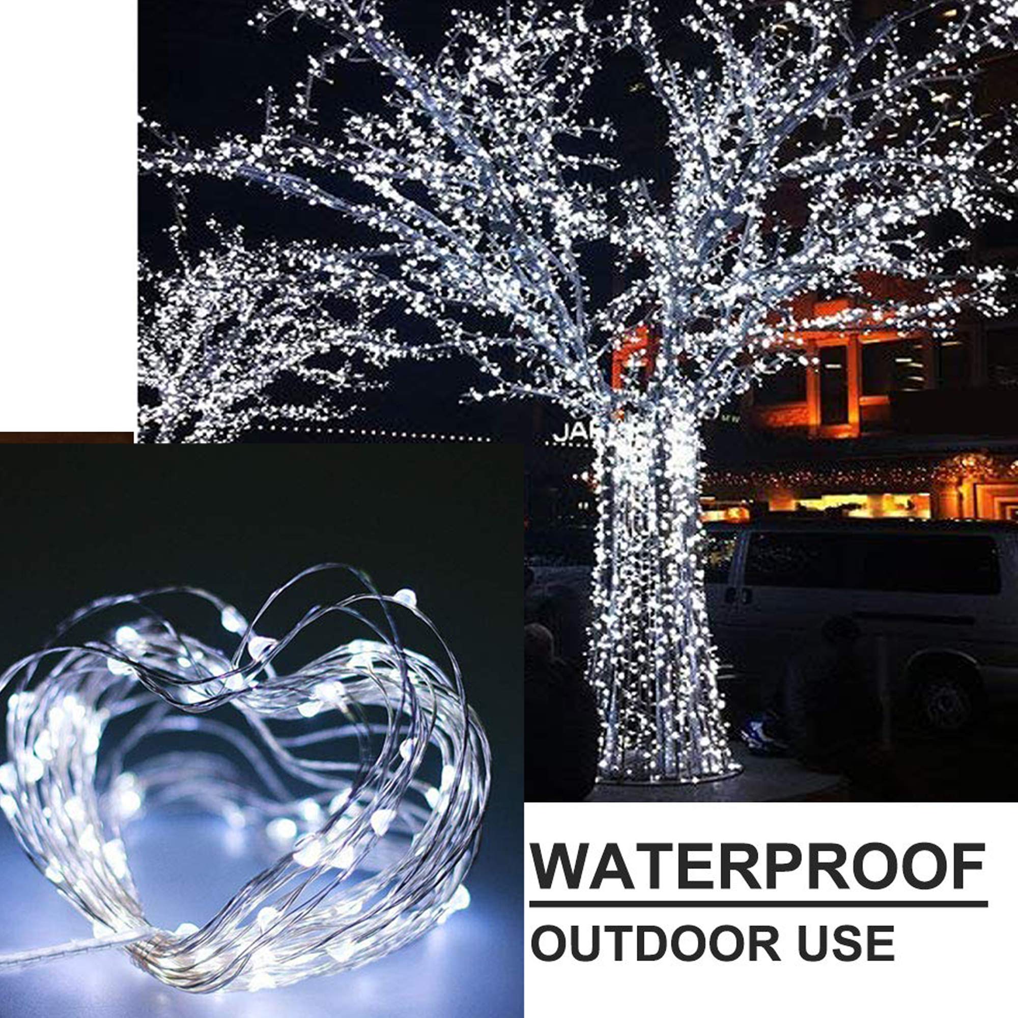33ft Battery Fairy Lights with Remote - 100LED 4 Pack Waterproof for Bedroom & Outdoor Decor