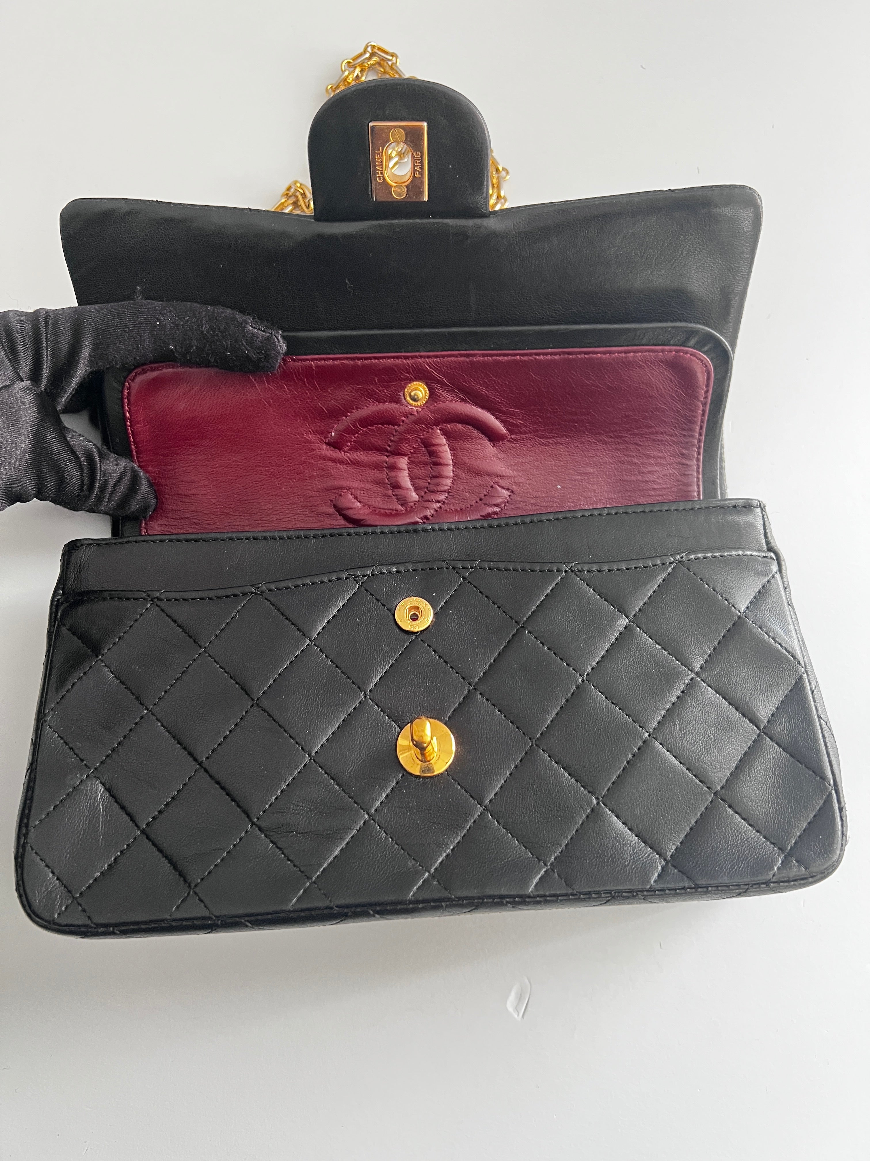 Vintage Chanel Small Classic Flap Bag with Bijoux Chain - Timeless Luxury Handbag for Women, Perfect for Evening Parties & Special Occasions