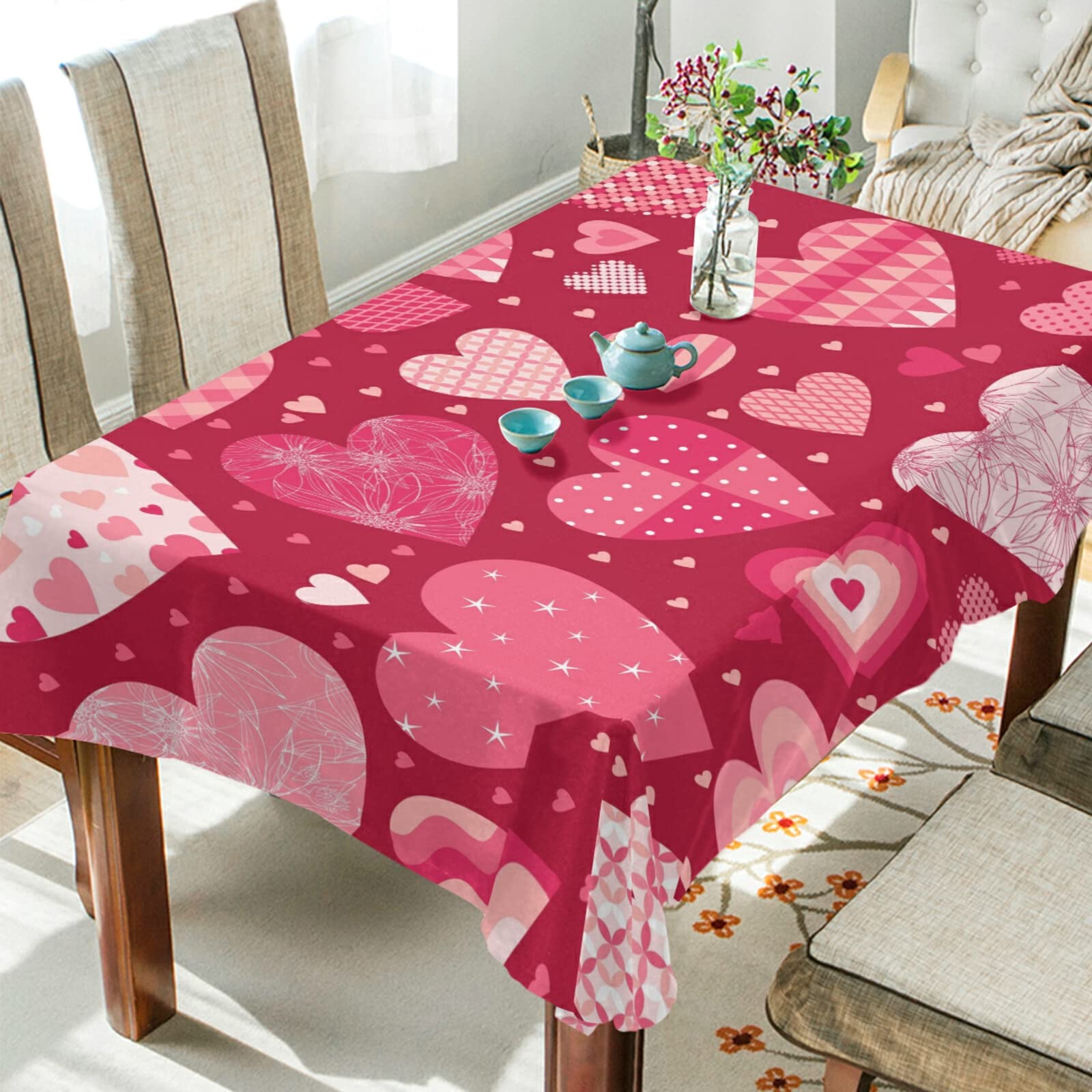 Xigua Pink Rectangle Tablecloth 60