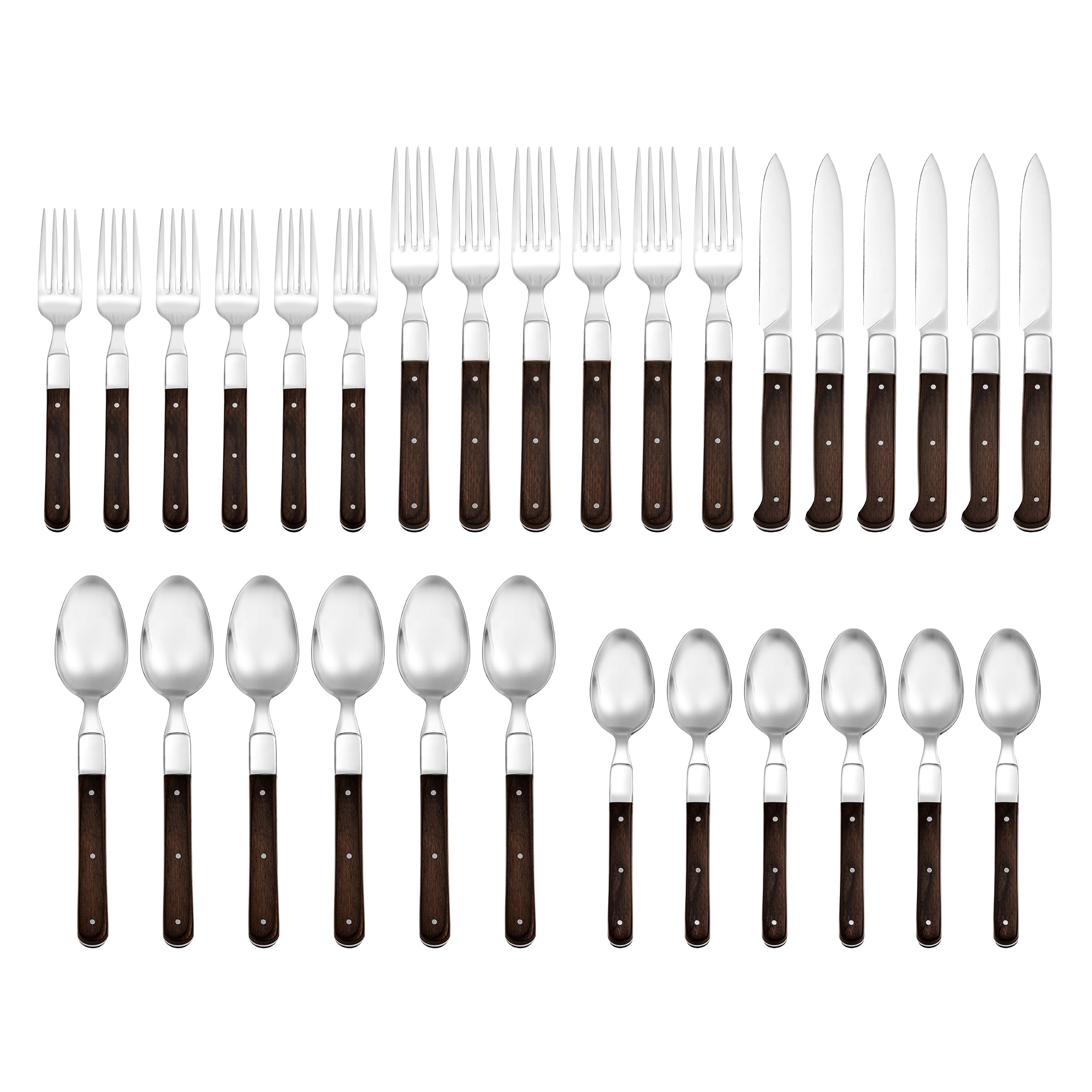 St. Michel 30-Piece Stainless Steel Flatware Set - Elegant Silverware for Dining, Kitchen & Entertaining - Perfect for Dinner Parties, Weddings & Everyday Use