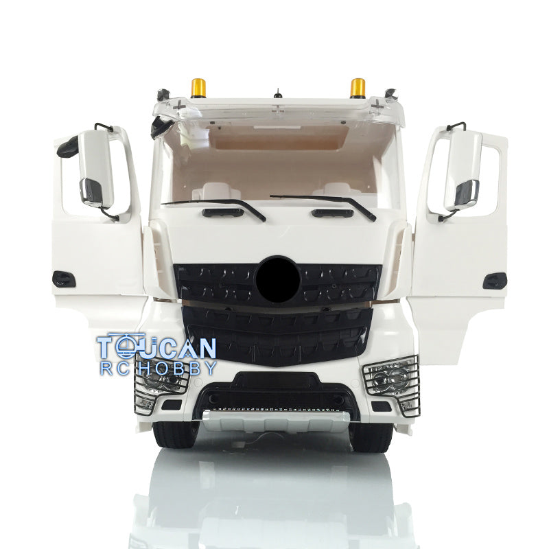 1/14 Scale 6x4 Unpainted RC Tractor Truck Kit with 3 Axles & 35T Motor - DIY Radio Controlled Hobby Model Car for Off-Road Racing, Construction Simulation, and Collector Display