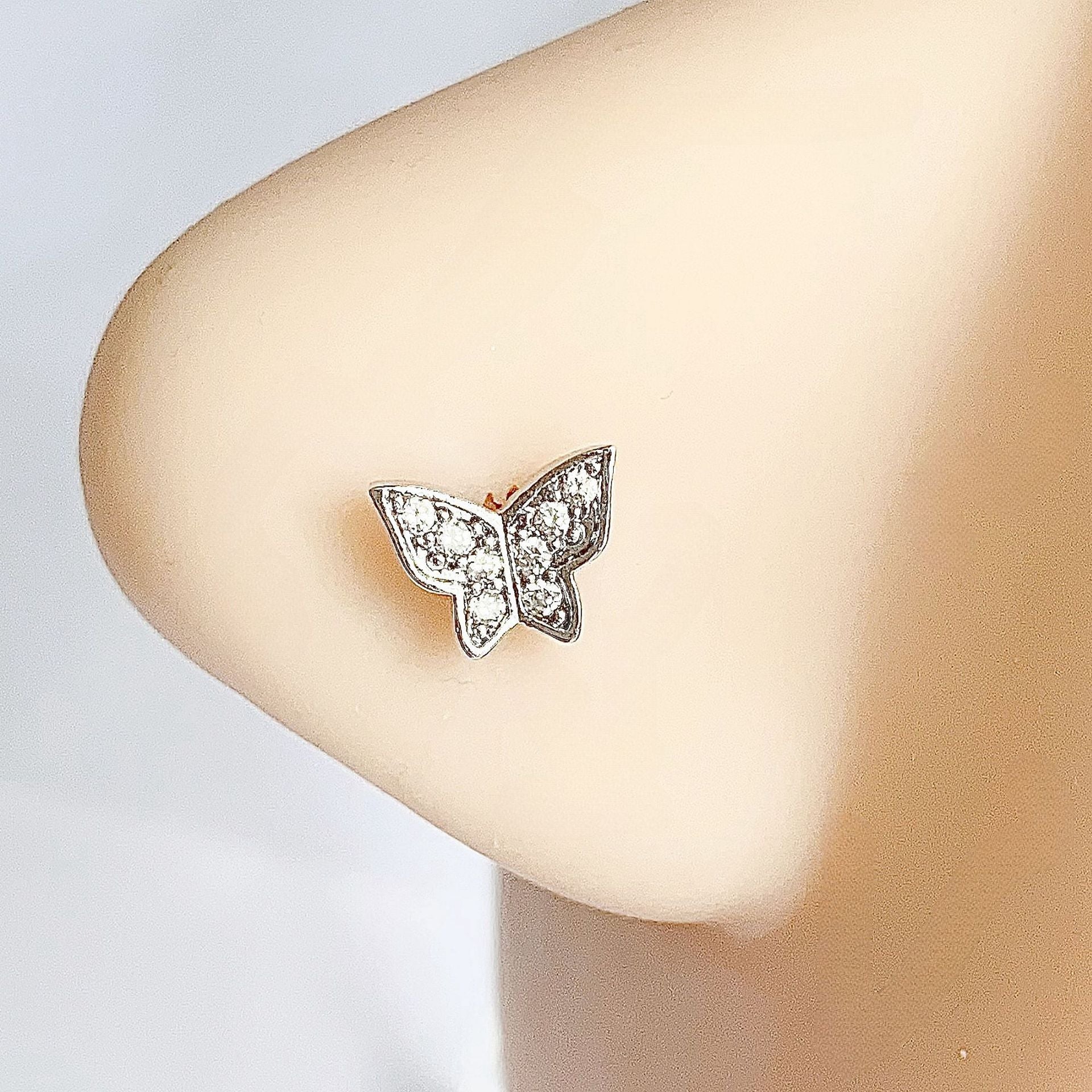 20G Hypoallergenic Rose Leaf Nose Studs - Surgical Steel Nose Ring for Sensitive Skin | Perfect for Everyday Wear, Parties & Special Occasions | HSPJ700