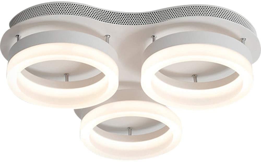 Modern LED Flush Mount Ceiling Light - 3-Light Round Fixture for Hallway, Entrance, Balcony & Corridor | Nordic Style Iron & Acrylic Design | Energy Efficient Indoor Lighting Solution | Perfect for Home, Apartment and Office Spaces