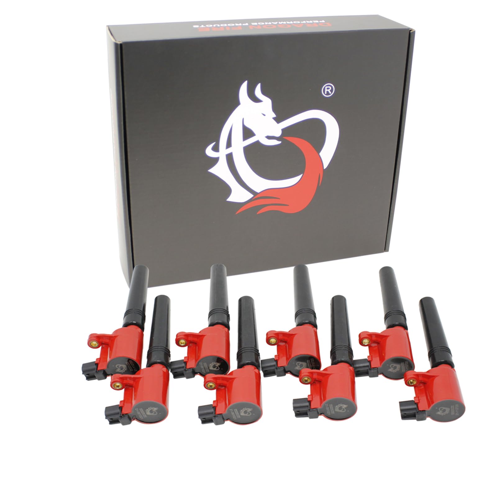 High Performance AIP Electronics Set of 8 Dragon Fire Ignition Coil on Plug (COP) - Compatible with 2000-2006 Ford Lincoln Jaguar OEM Fit C515-DF x 8 | Perfect for Engine Tuning & Performance Upgrades