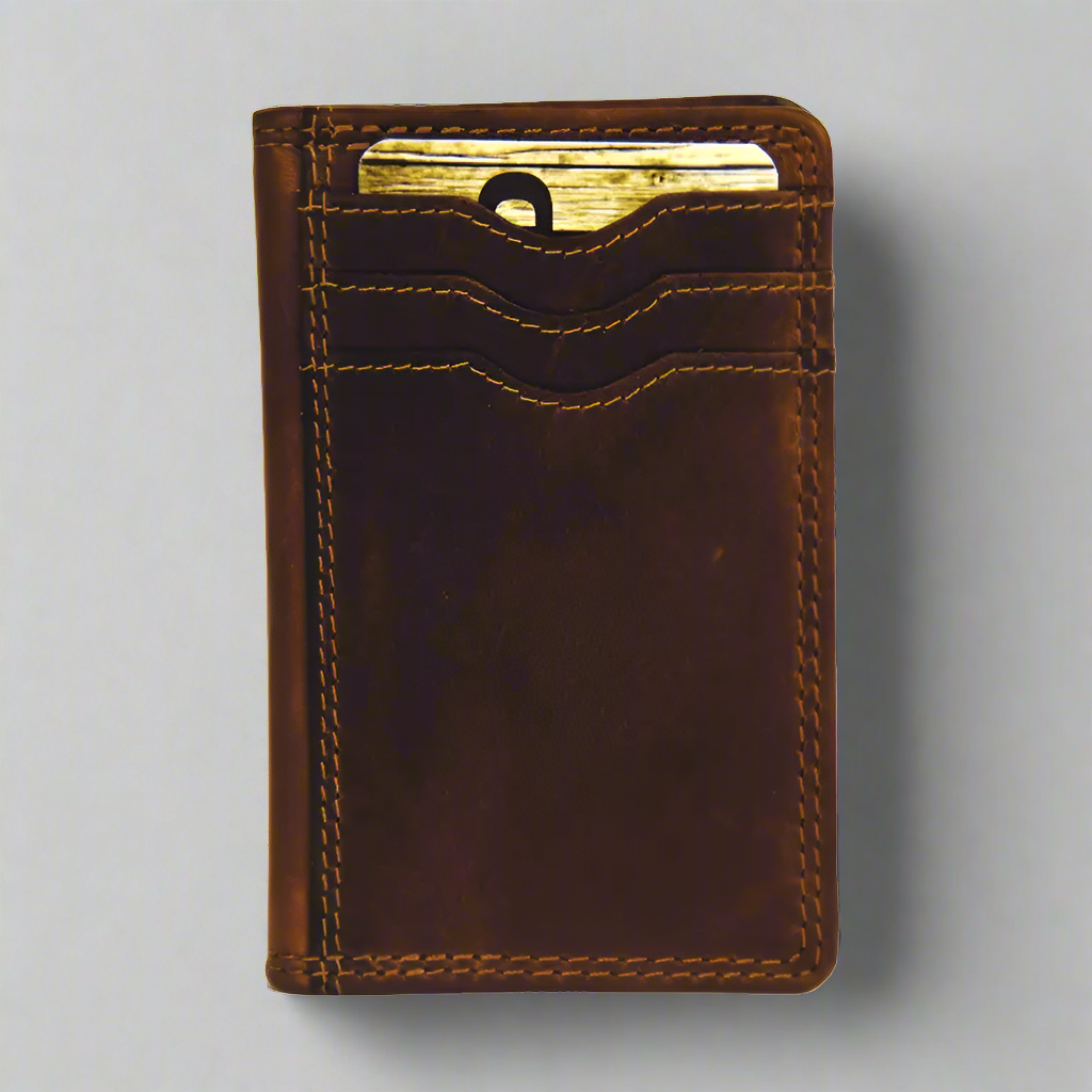Durable Slim RFID Blocking Leather Wallet for Men - Small Credit Card Holder for Everyday Carry & Travel