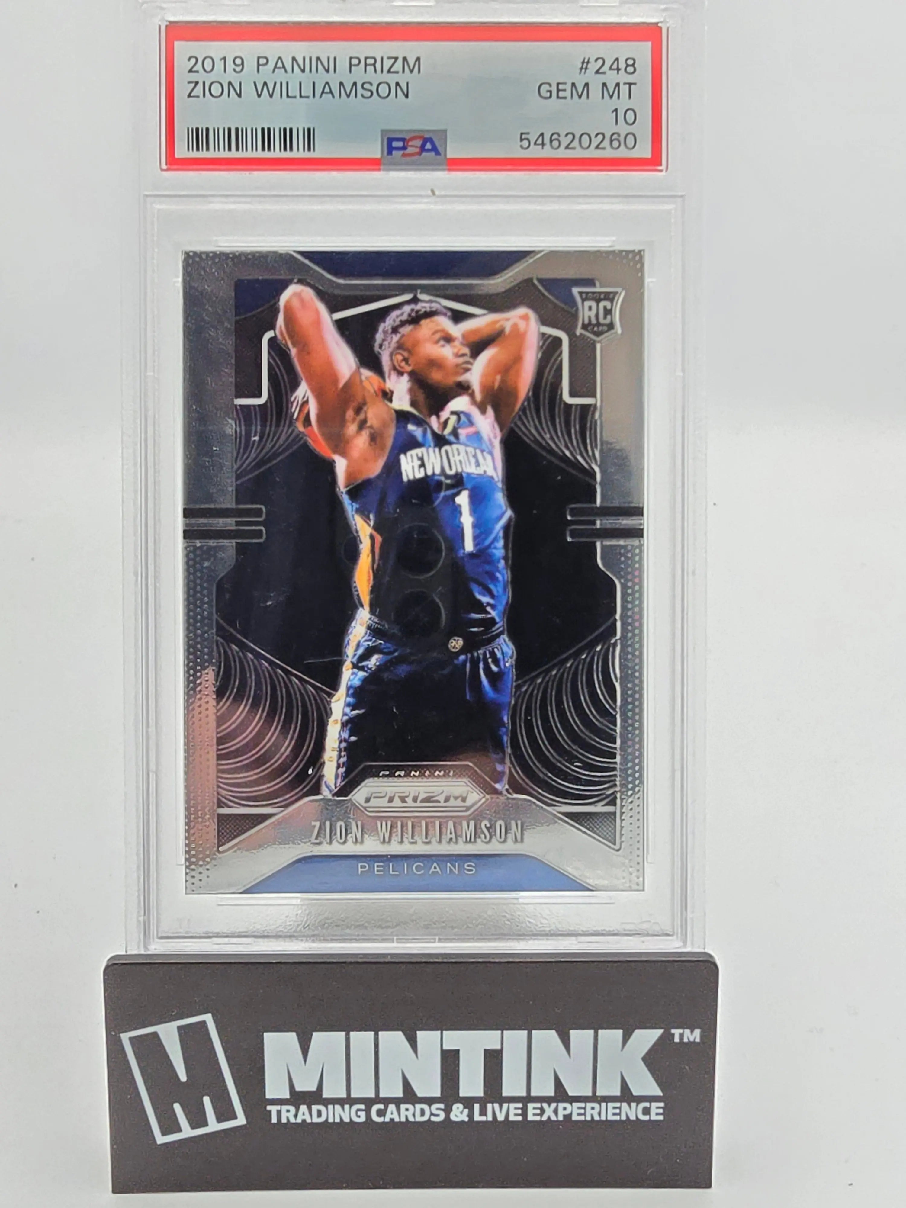 2019 Panini Prizm Basketball Zion Williamson Rookie Card #248 PSA 10 Gem Mint - Perfect for NBA Collectors & Sports Memorabilia Enthusiasts