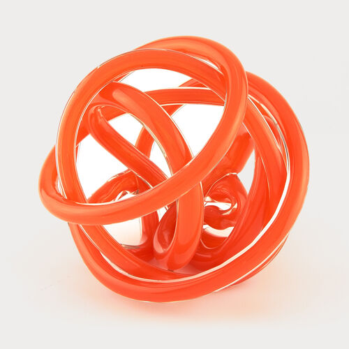 Handblown Glass Knot - Unique Decorative Art Piece for Home, Wedding, and Gift Giving | Perfect for Table Centerpieces, Shelf Displays & Special Occasions