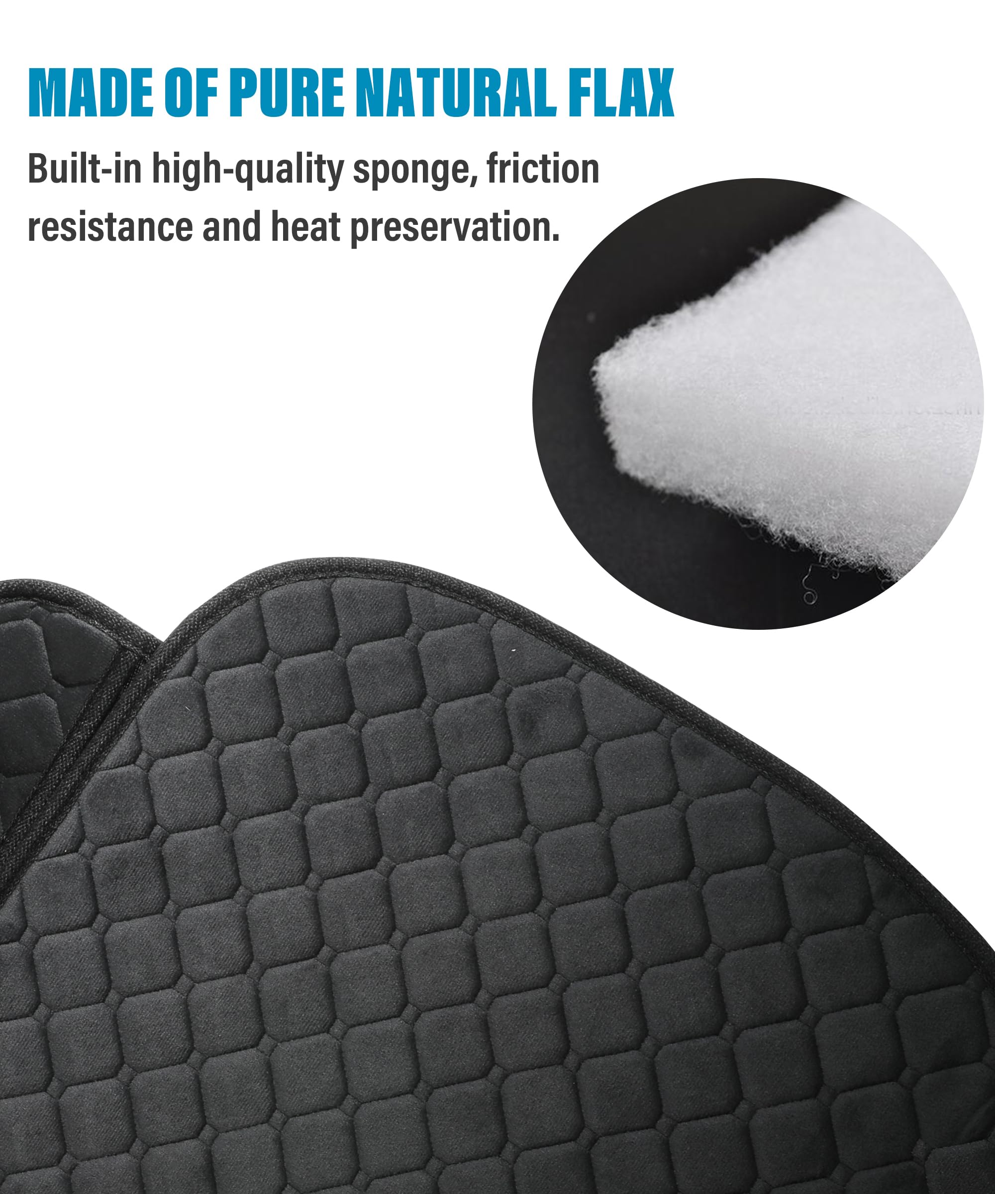 Premium Zlirfy Car Seat Covers - Universal Comfort Cushion & Protective Mat for Cars, SUVs, Trucks (Black, 2-Piece Set) | Waterproof & Non-Slip Design for Long Drives, Commuting & Road Trips