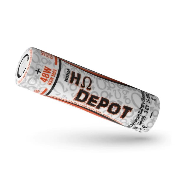 Hohm Depot 18650 Rechargeable Battery 3005mAh Flat Top - High Capacity Lithium Ion Battery for Flashlights, Vape Mods, and Electronic Devices