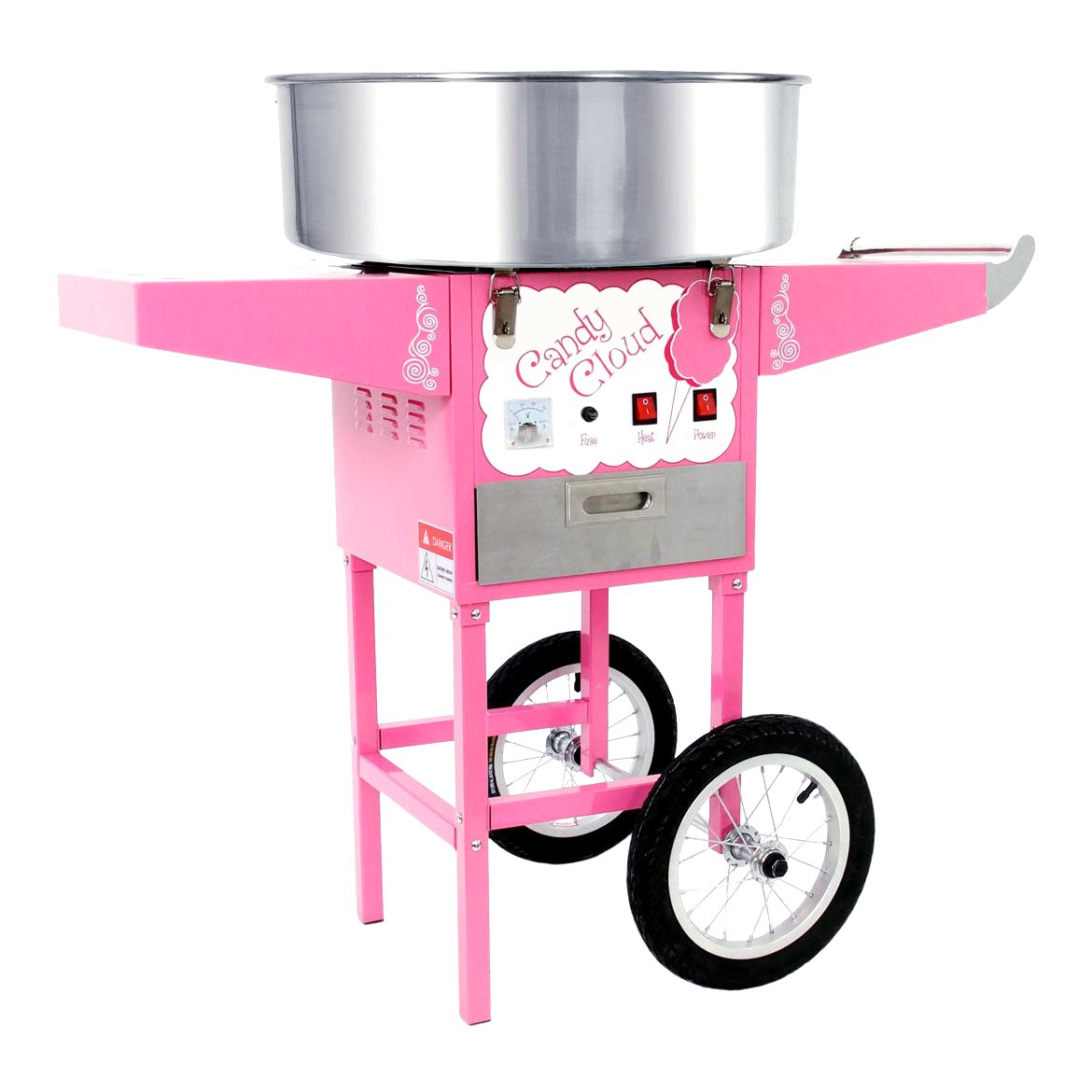 Funtime FT1000 Commercial Cotton Candy Machine - Hard Candy Floss Maker Cart for Parties, Events & Carnivals | Perfect for Birthday Celebrations, Fairs & Concessions