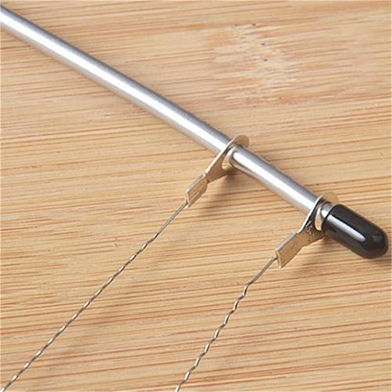 Adjustable Stainless Steel Cake Leveler Slicer - Professional Wire Cake Cutter for Baking, Wedding & Birthday Cakes - Perfect for Leveling, Slicing and Molding Homemade Cakes (Ideal for Bakers, Home Chefs & Cake Decorating Enthusiasts)