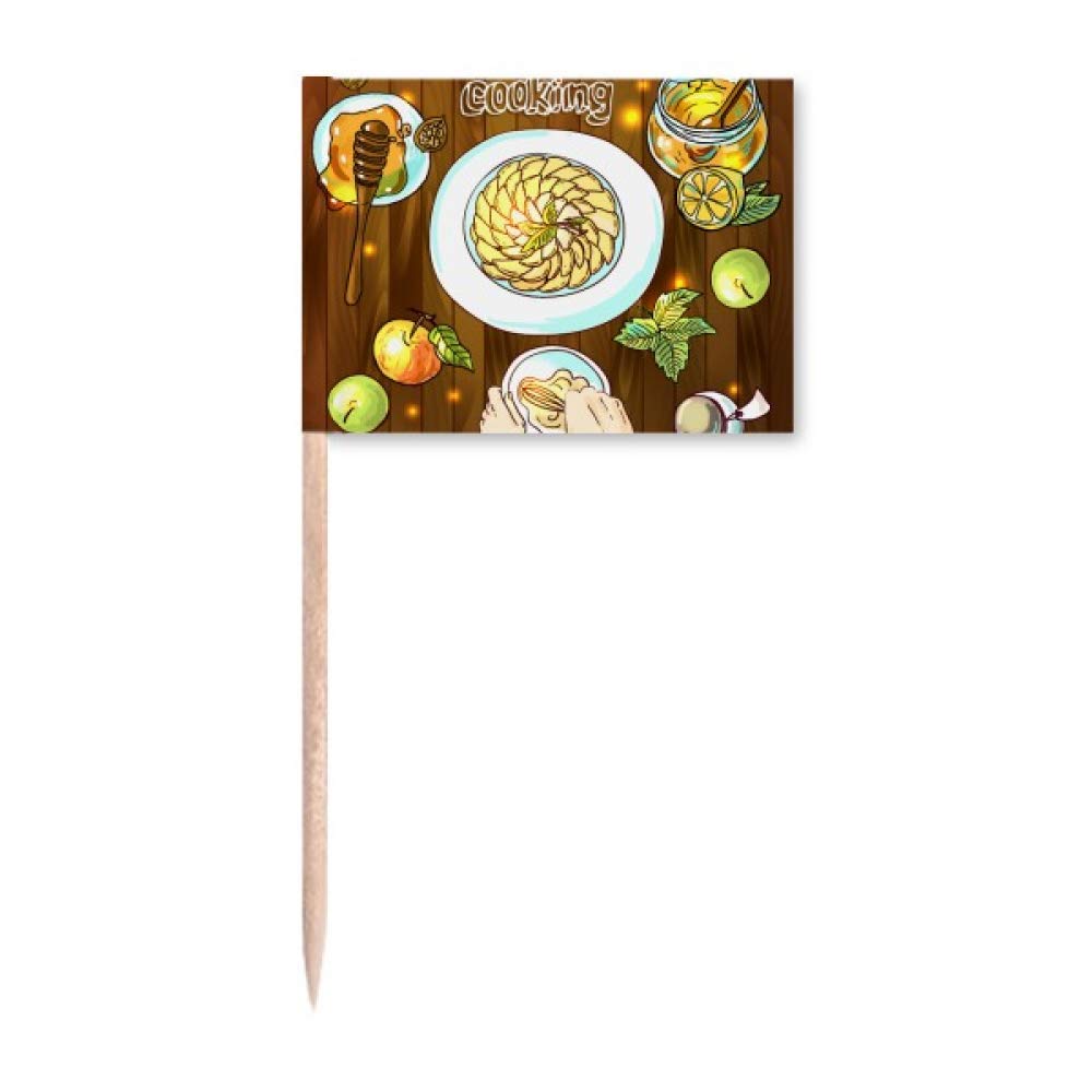 Honey Toothpick Flags - Colorful Egg Toppers for Cooking, Baking & Party Decorations | Perfect for Appetizers, Desserts & Cocktail Garnishes