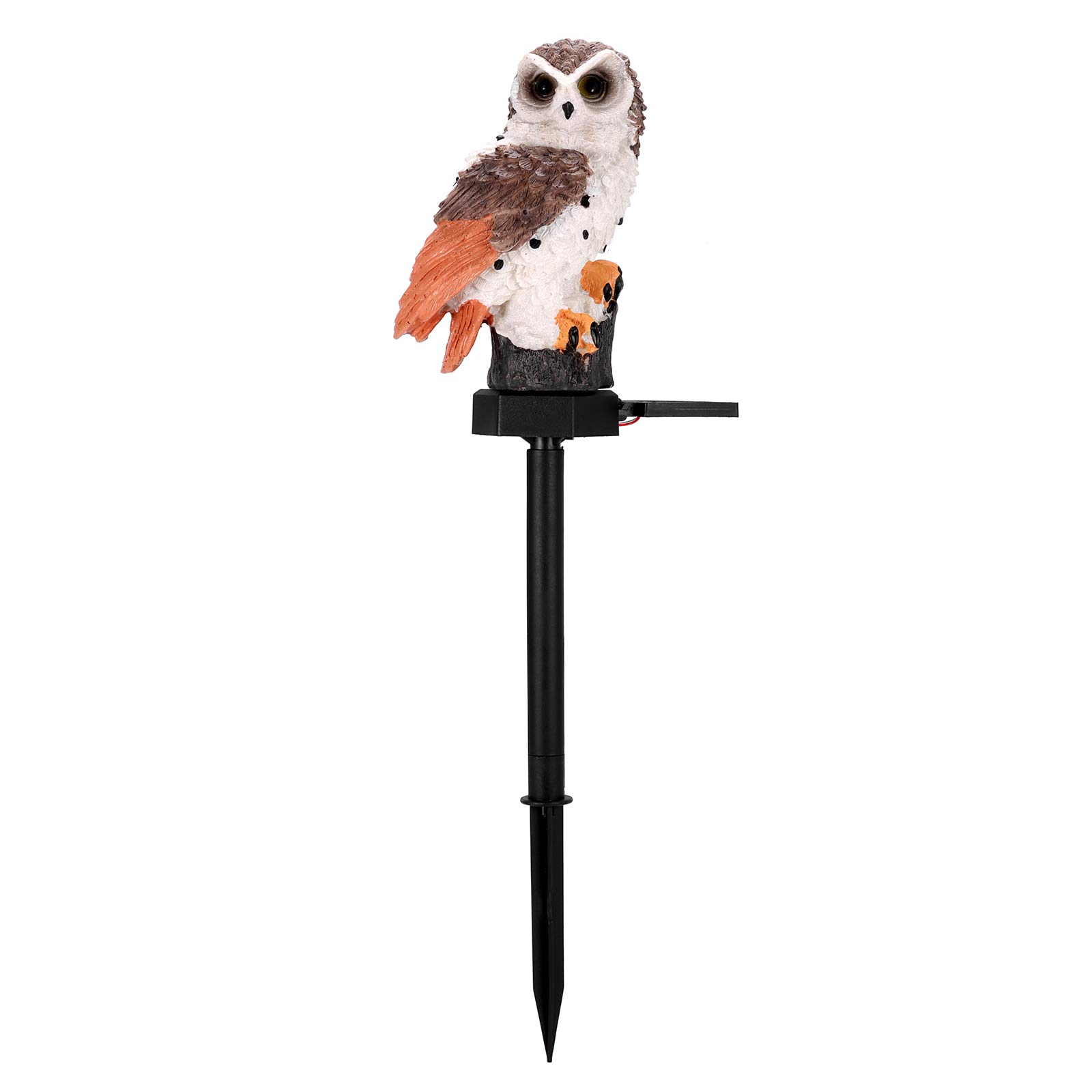 Solar Powered Owl Garden Lights - Waterproof Outdoor LED Solar Lights for Pathway, Lawn & Yard Decor - Durable Resin Stake Lights for Patio, Garden & Landscape Lighting