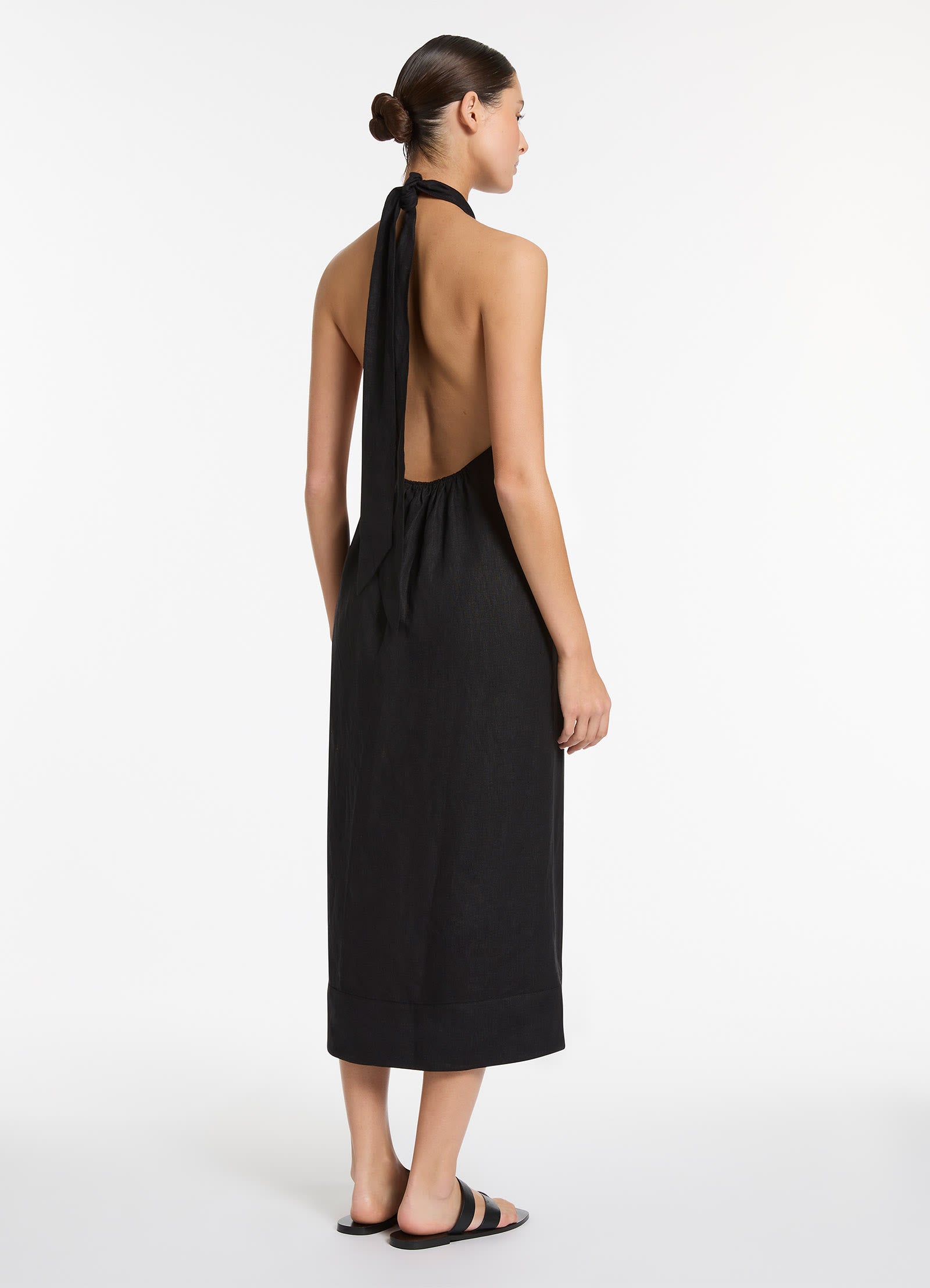 Jetset Low Back Halter Dress - Sexy Black Summer Dress for Women | Perfect for Beach Vacation, Pool Party & Evening Out