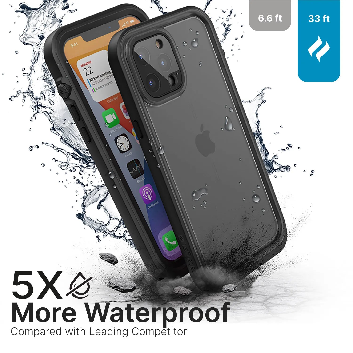 iPhone 12 Pro Waterproof Case - Shockproof, Dustproof & Full-Body Protection for Swimming, Diving & Outdoor Activities