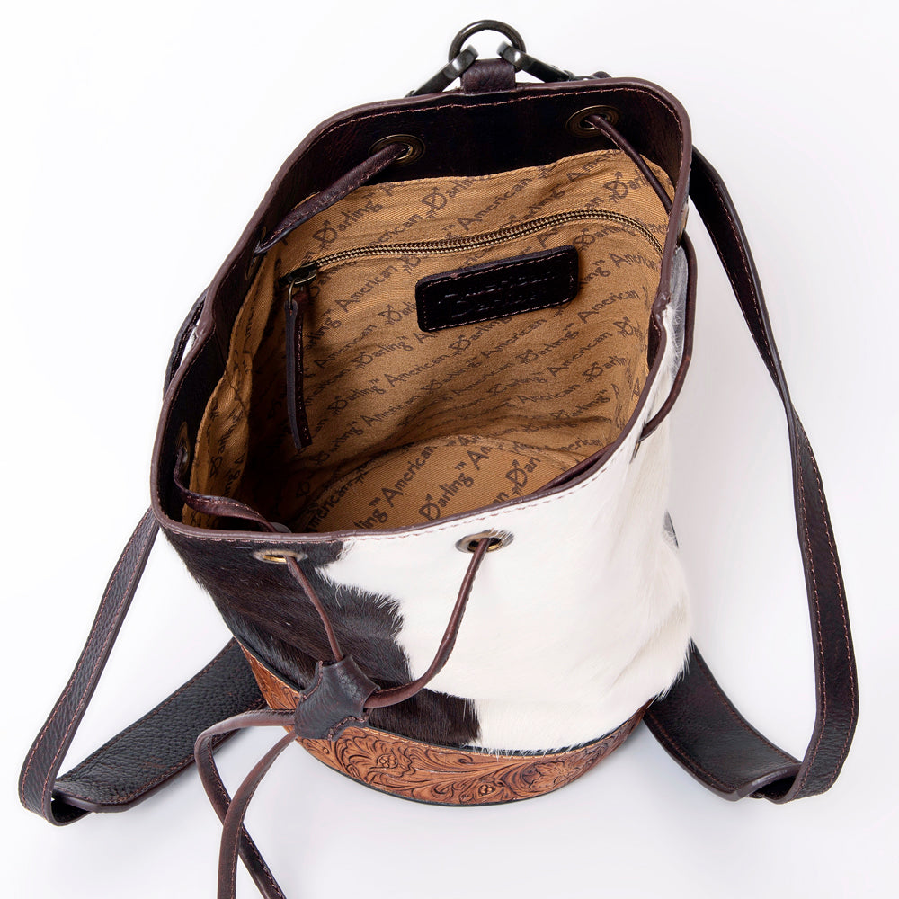ADBGZ743 Genuine Leather Women's Western Handbag Purse - American Darling Hair On Leather Crossbody Bag for Cowgirl Style & Country Outfits